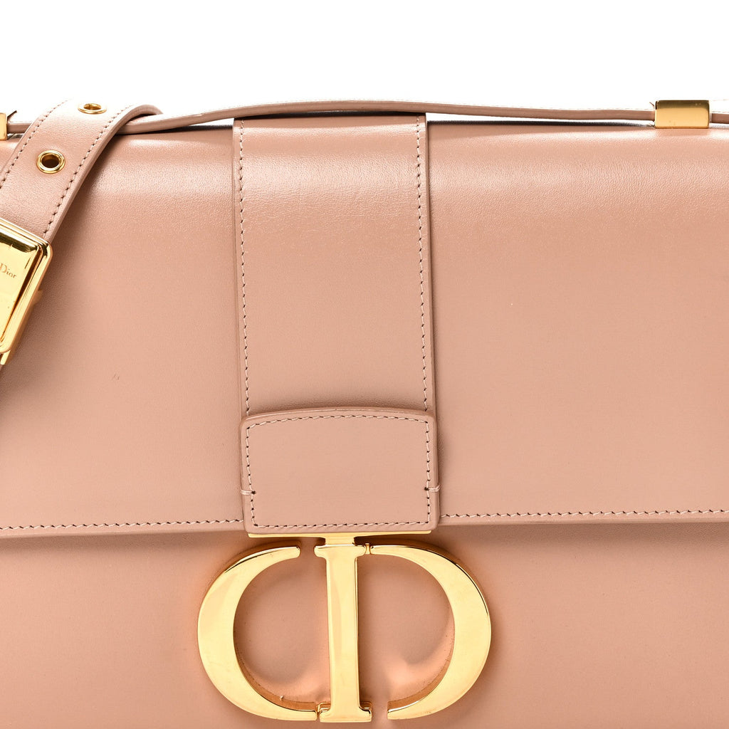 Christian Dior Smooth Calfskin 30 Montaigne Flap Bag Pale Pink
