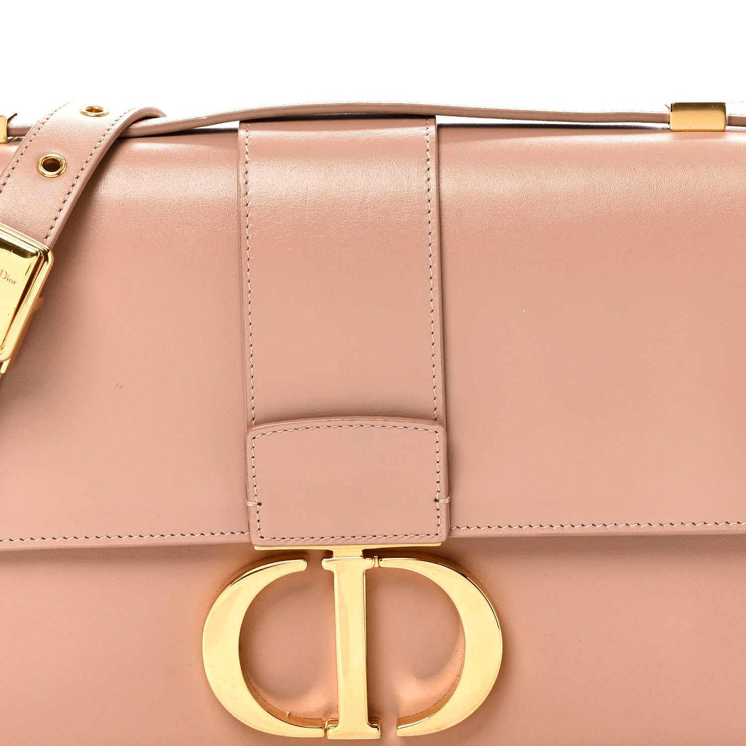 Christian Dior Smooth Calfskin 30 Montaigne Flap Bag Pale Pink