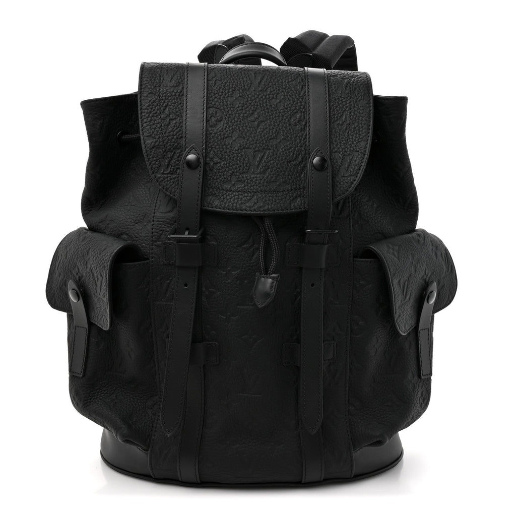 Louis Vuitton Taurillon Monogram Christopher MM Backpack Black