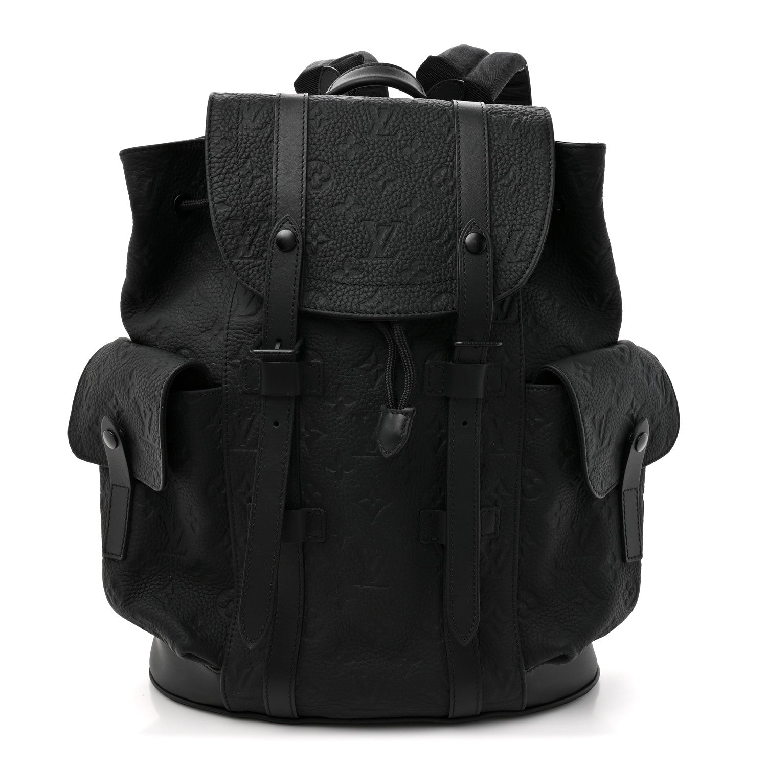 Louis Vuitton Taurillon Monogram Christopher MM Backpack Black