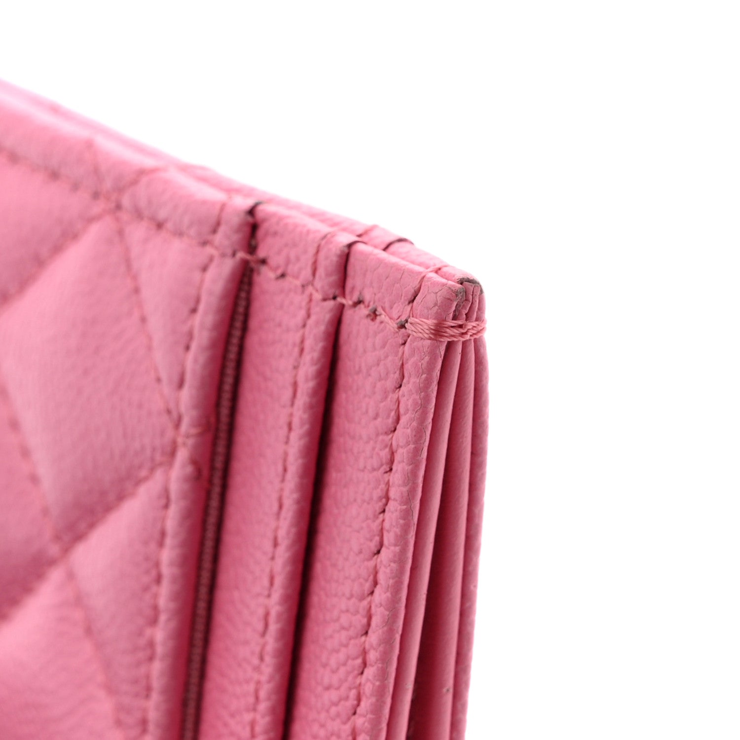 Caviar Quilted Boy Card Holder Pink