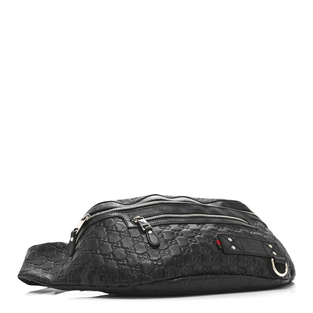 Gucci Guccissima Web Belt Bag Black