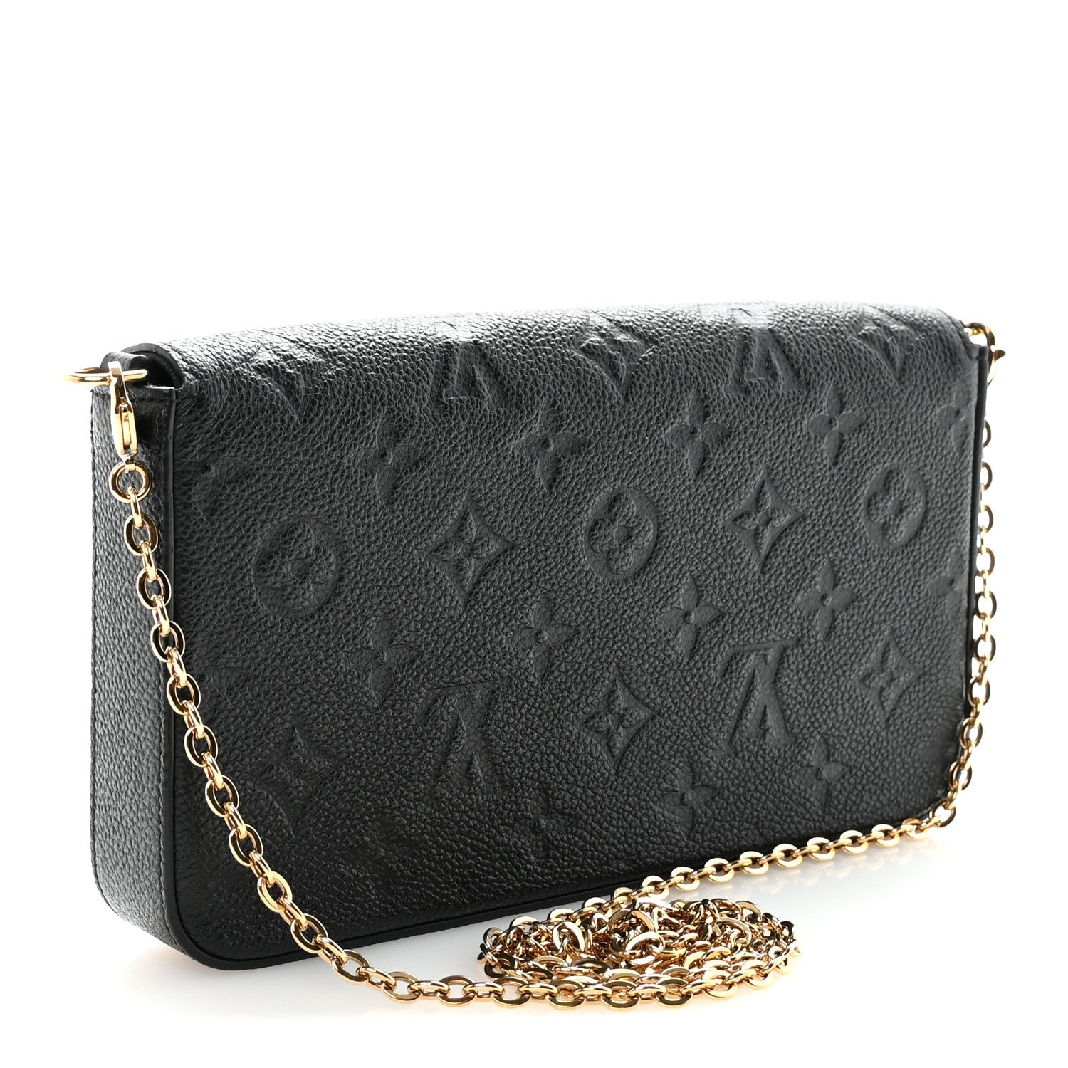 Louis Vuitton Empreinte Pochette Felicie Chain Wallet Black