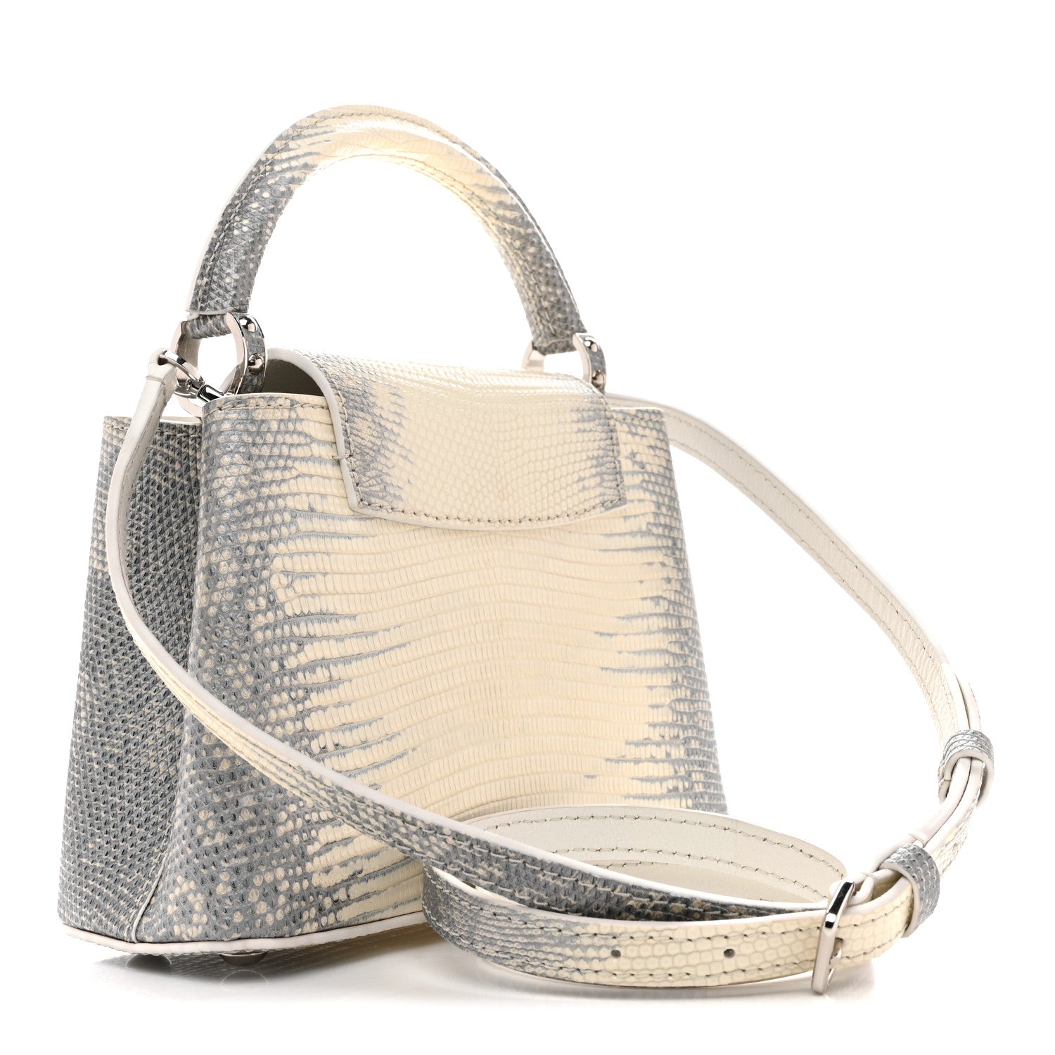 Louis Vuitton Lizard Capucines Mini White