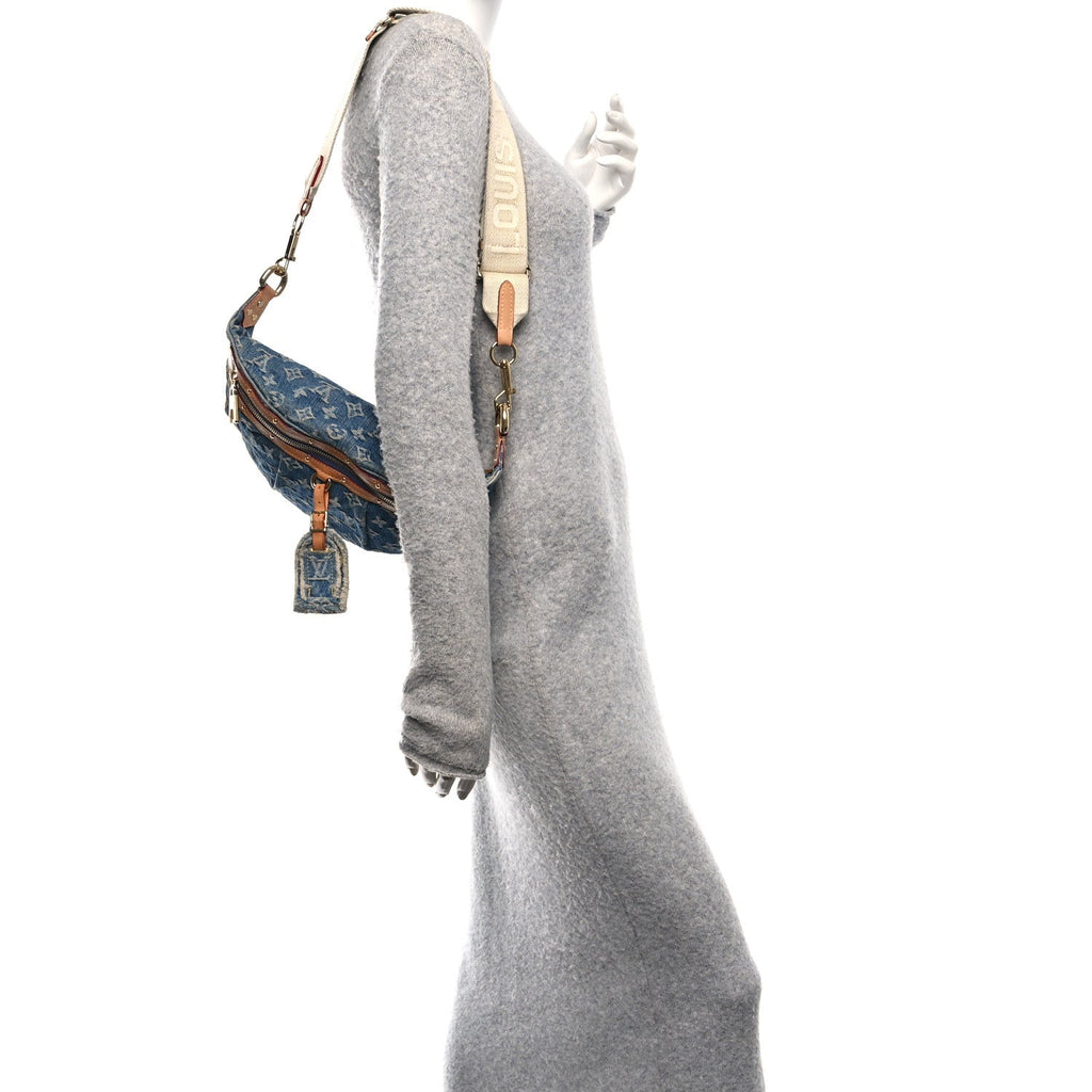 Louis Vuitton Monogram Denim High Rise Bumbag Blue
