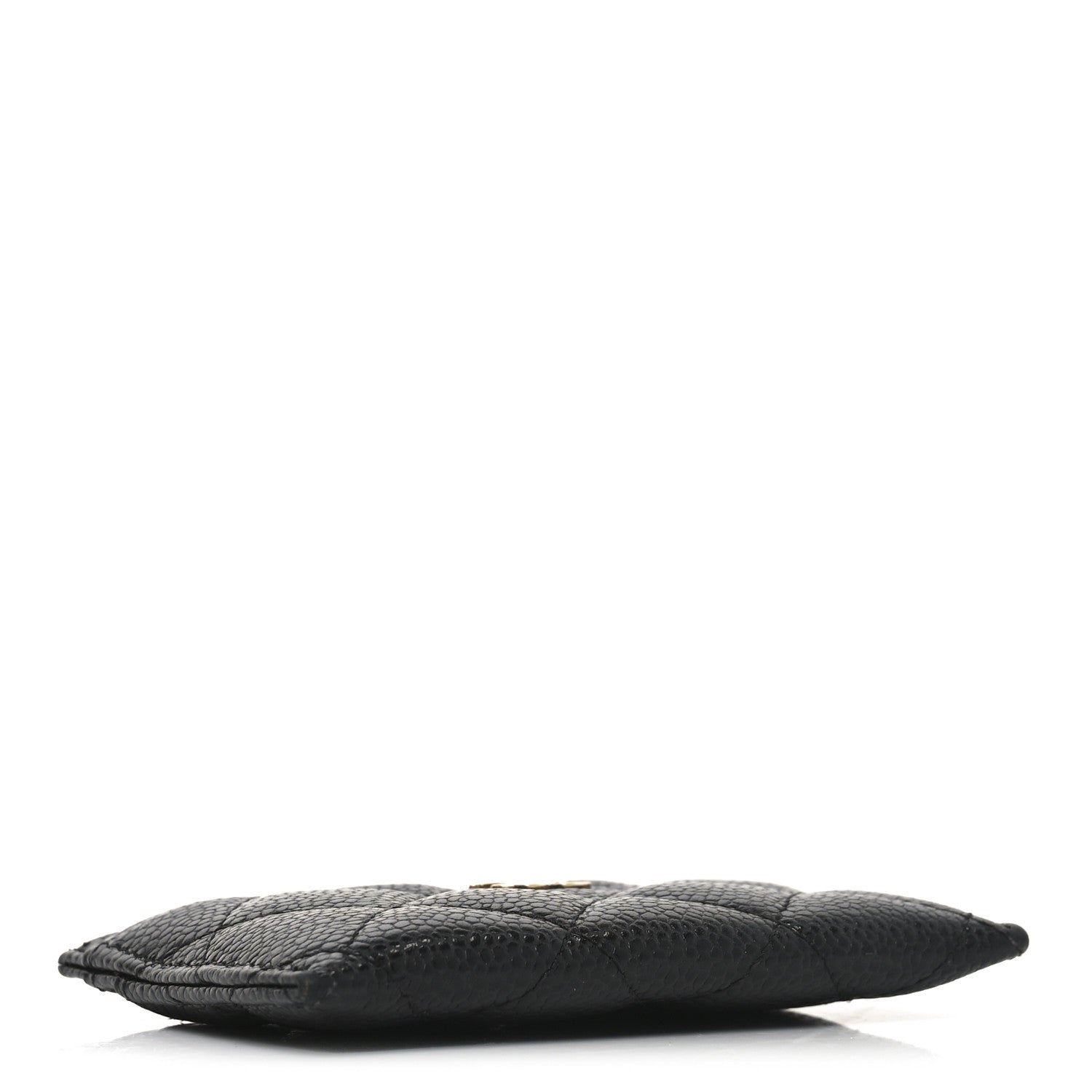Caviar Quilted Card Holder Black