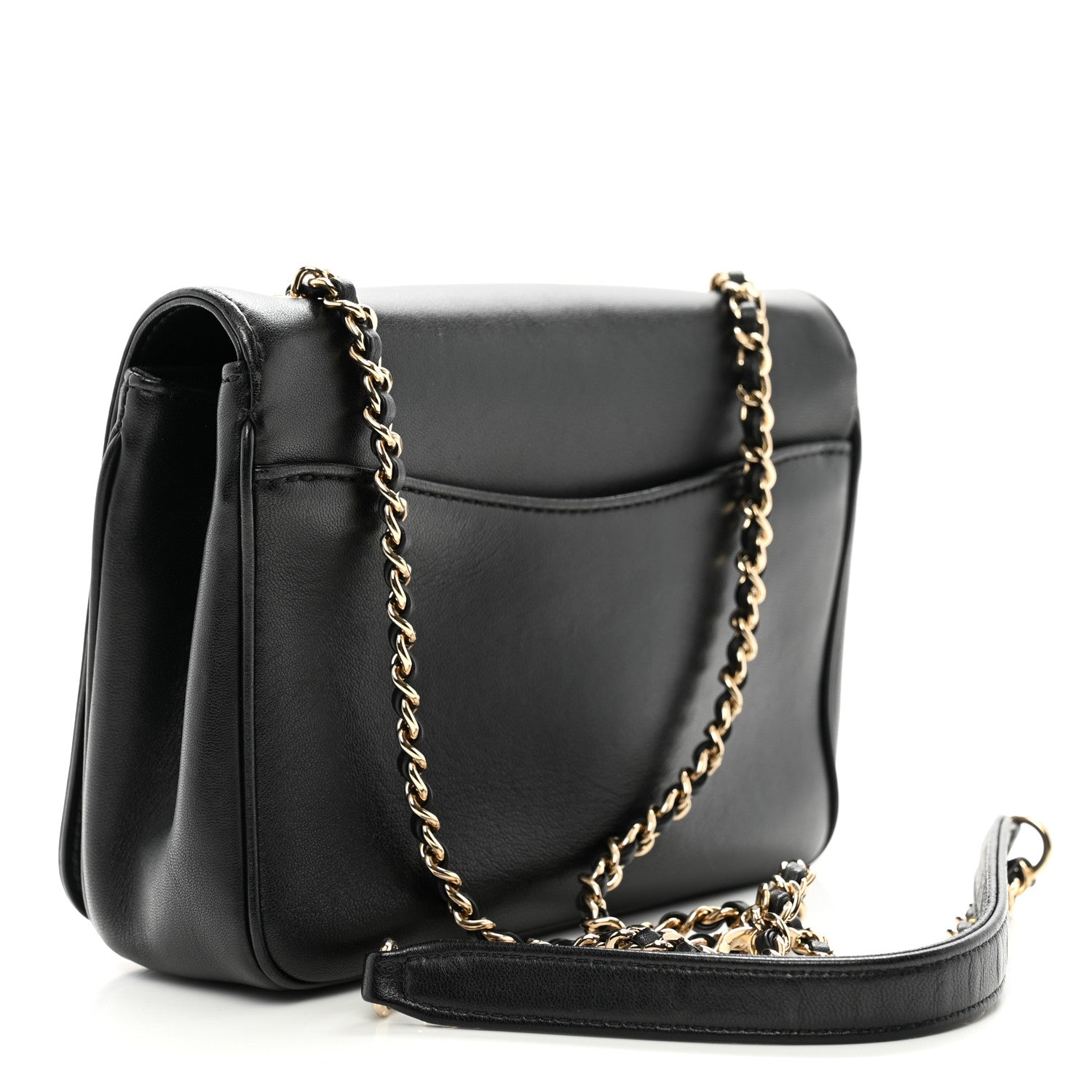 Chanel Lambskin CC Mania Flap Bag Black