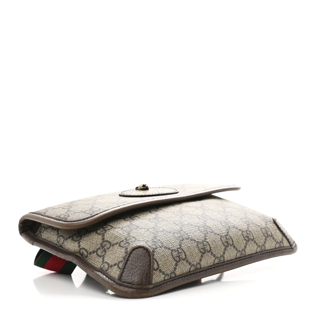 Gucci GG Supreme Monogram Neo Vintage Web Belt Bag Brown