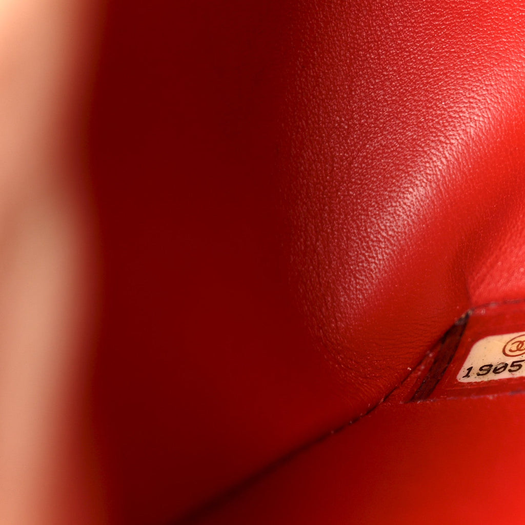 Chanel Snakeskin Medium Boy Flap Red