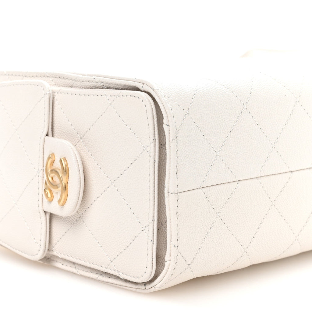 Chanel Caviar Quilted Mini Chanel 25 Handbag White