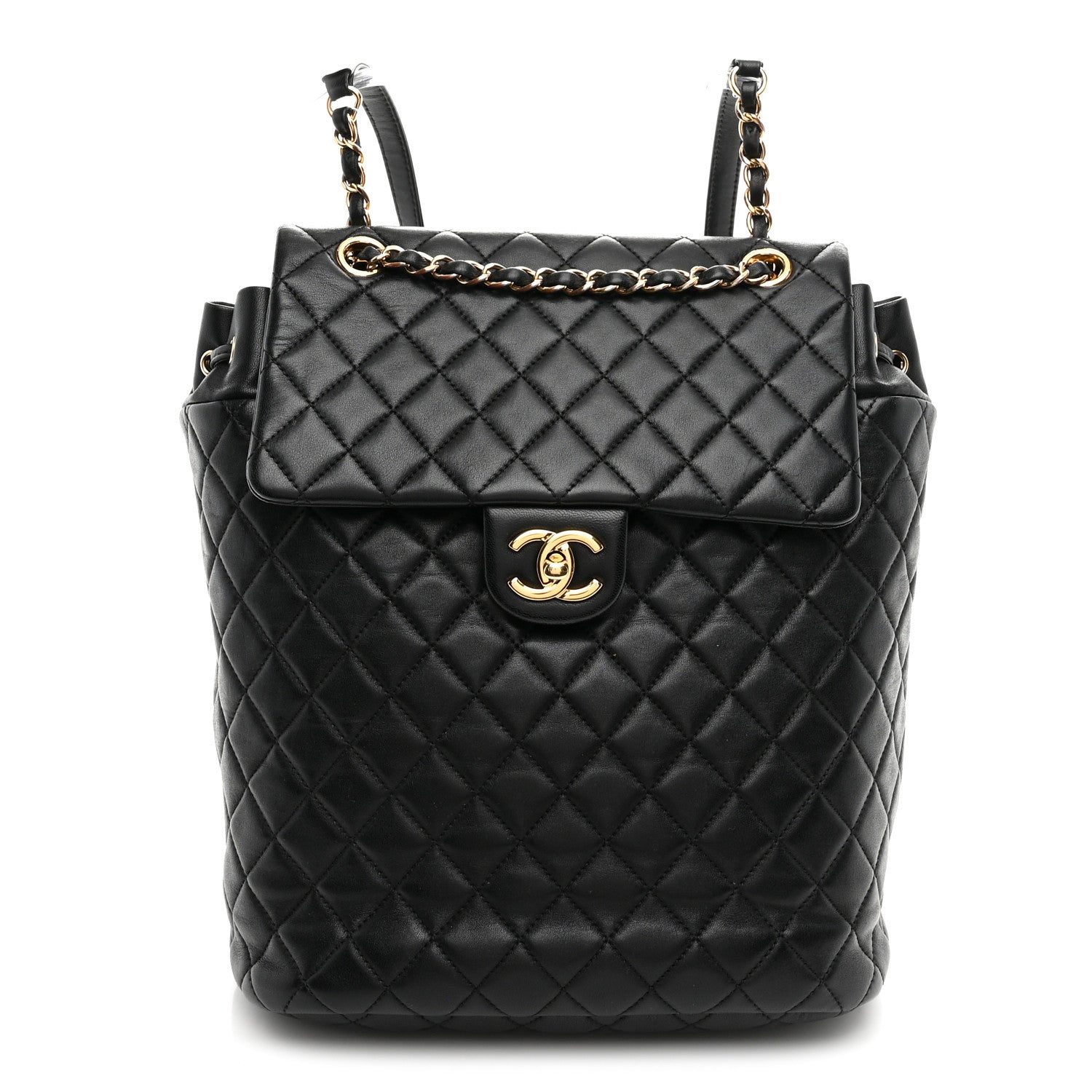 Chanel Lambskin Quilted Large Urban Spirit Backpack Black