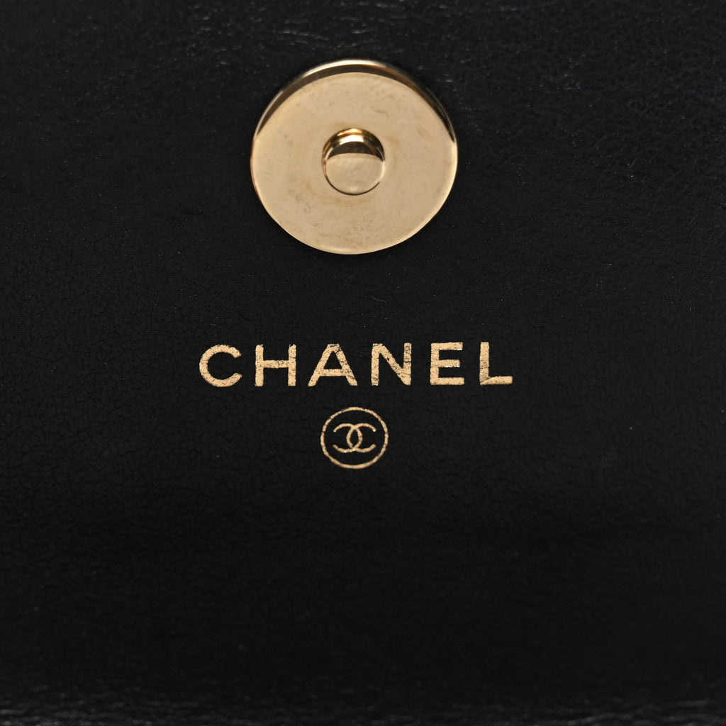 Caviar Quilted Bow Belt Bag Black