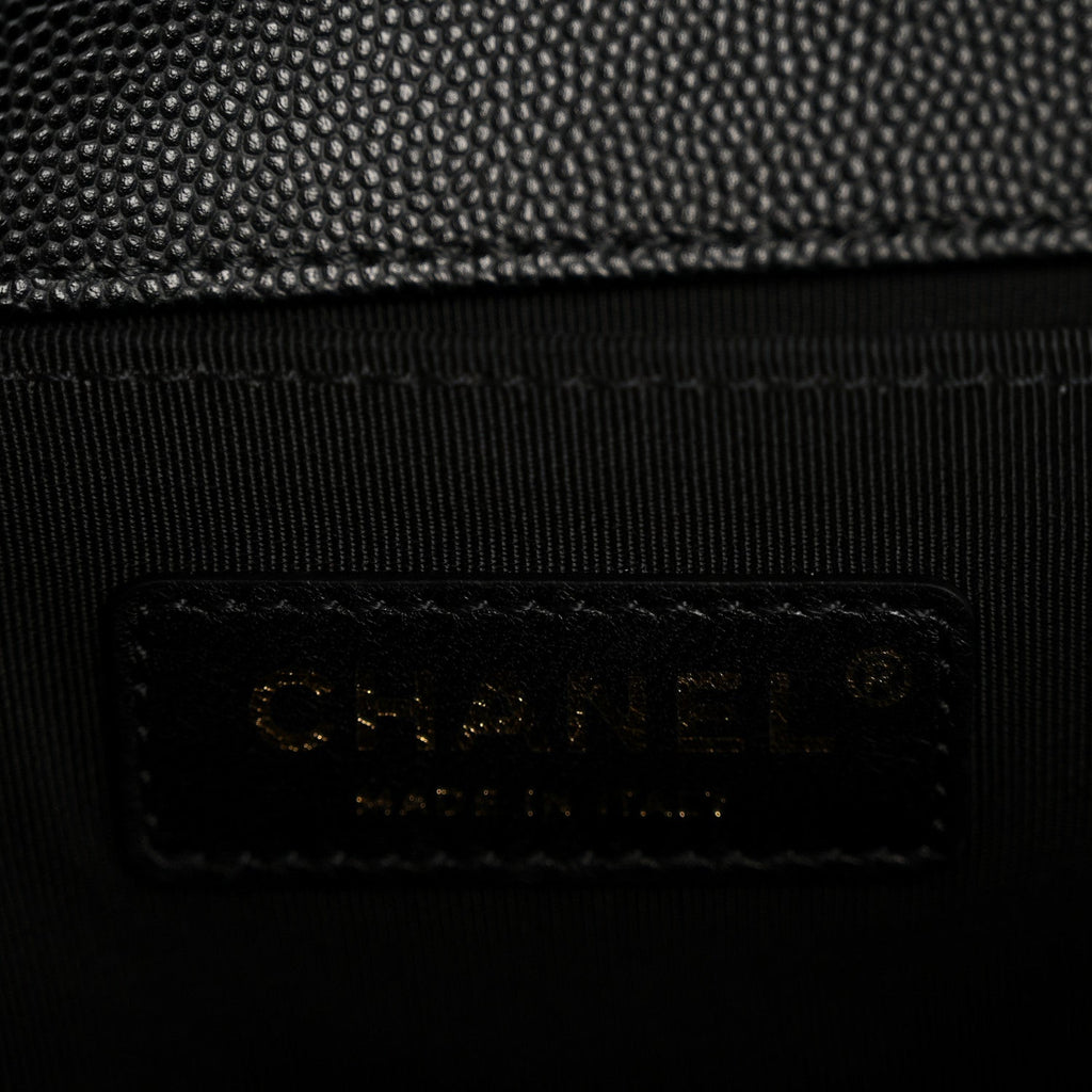 Chanel Caviar Quilted Medium Boy Flap Black