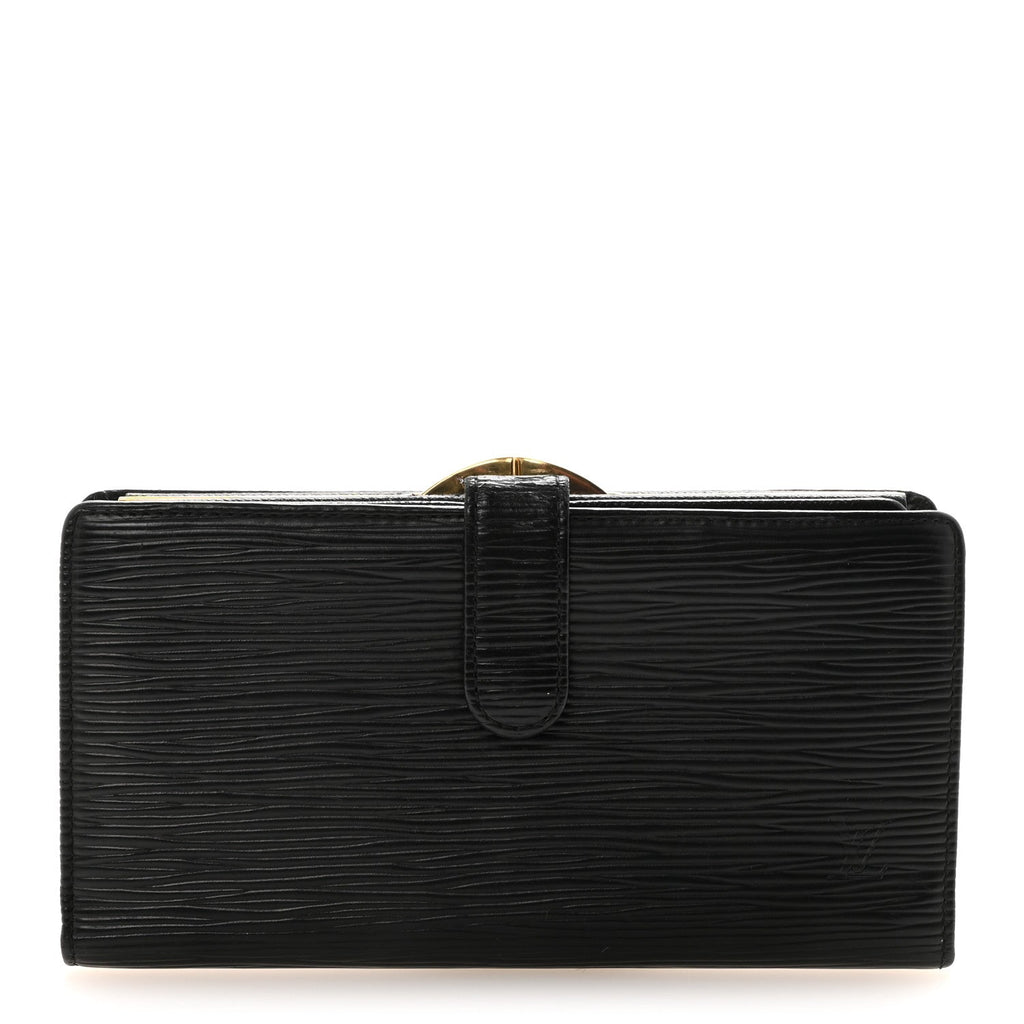 Louis Vuitton Epi Viennois Continental French Purse Wallet Black