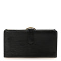 Louis Vuitton Epi Viennois Continental French Purse Wallet Black