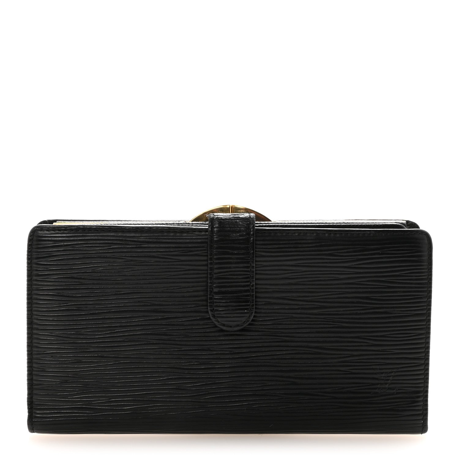 Louis Vuitton Epi Viennois Continental French Purse Wallet Black