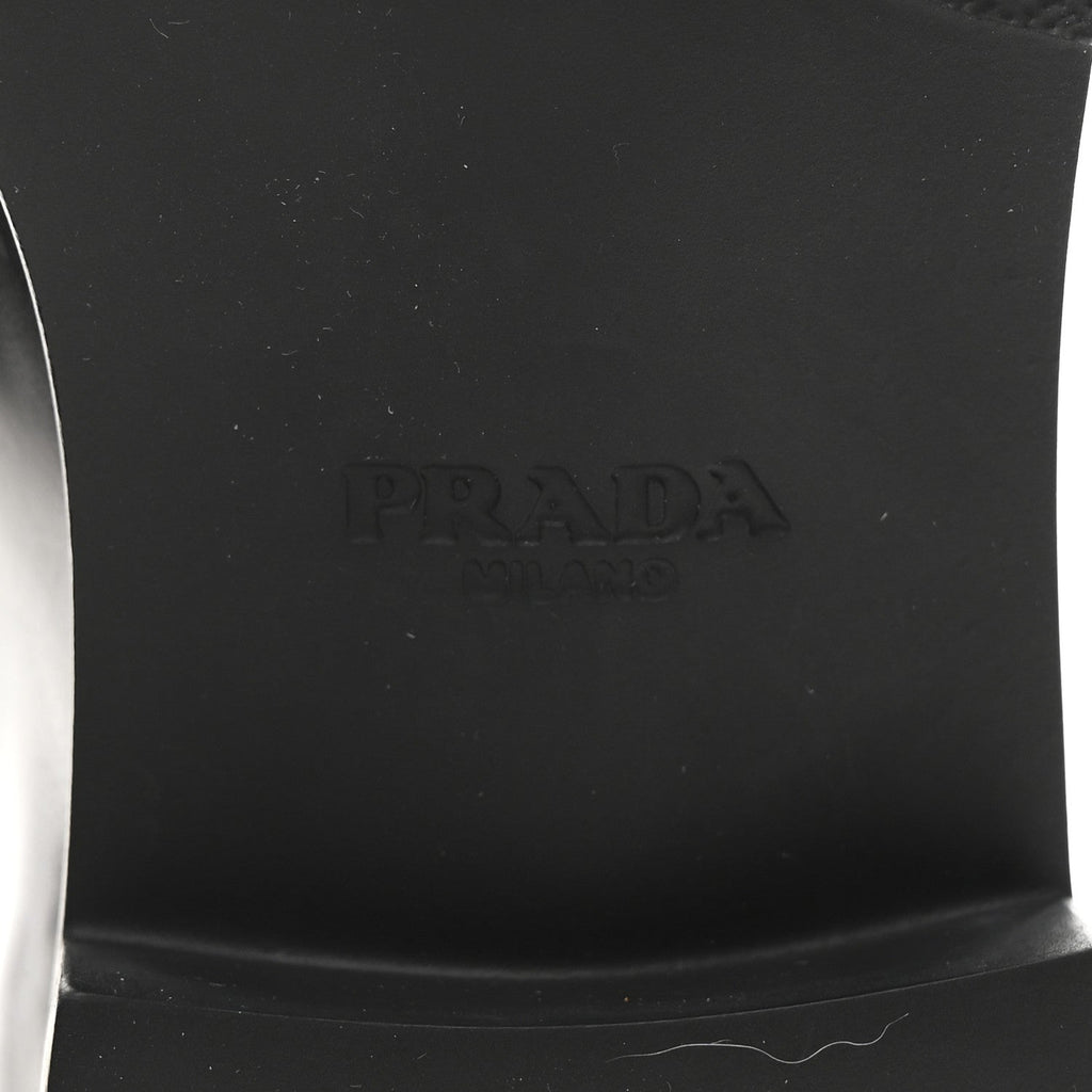 Prada Spazzolato Loafers 37.5 Black