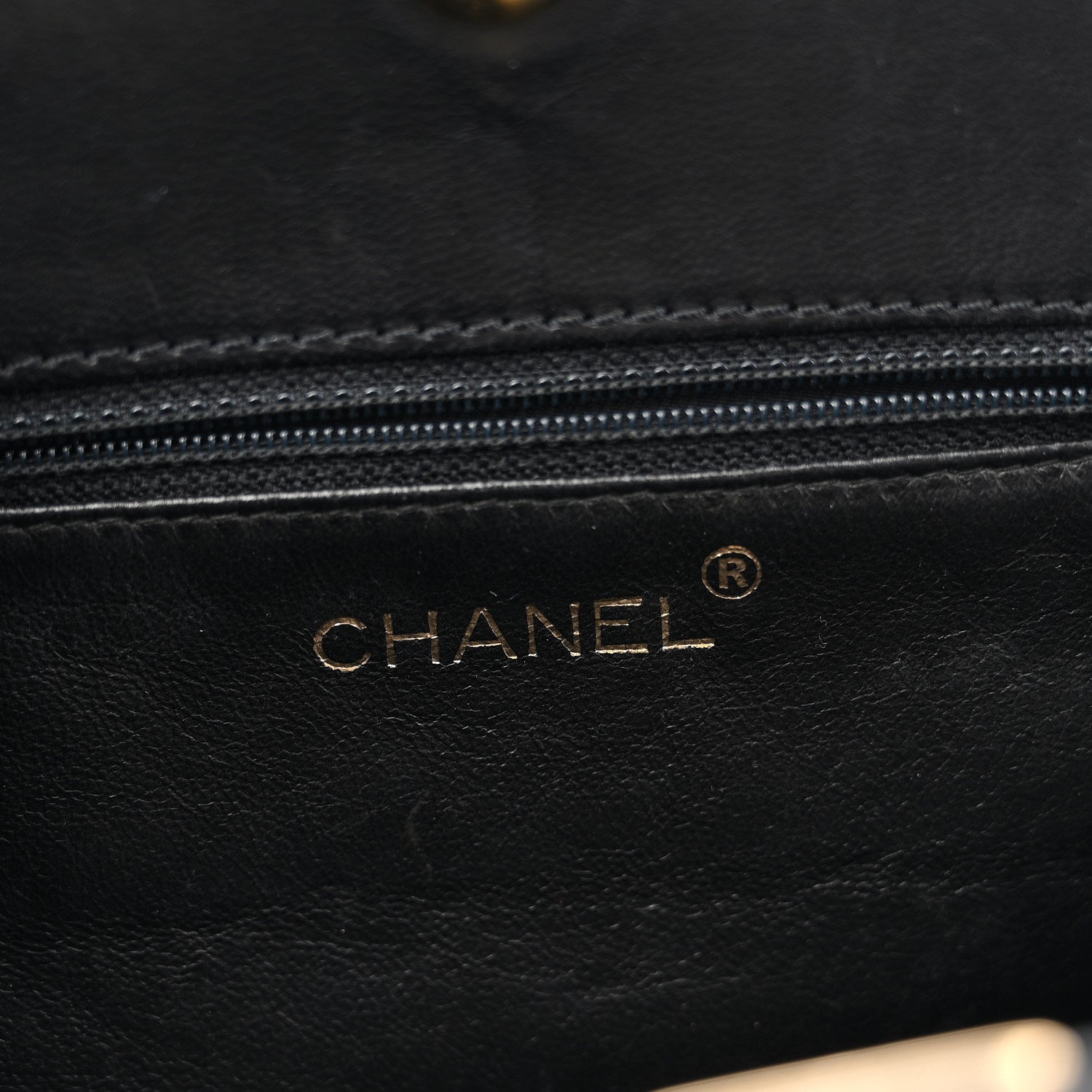 Chanel Lambskin Stitched Small Tote Black