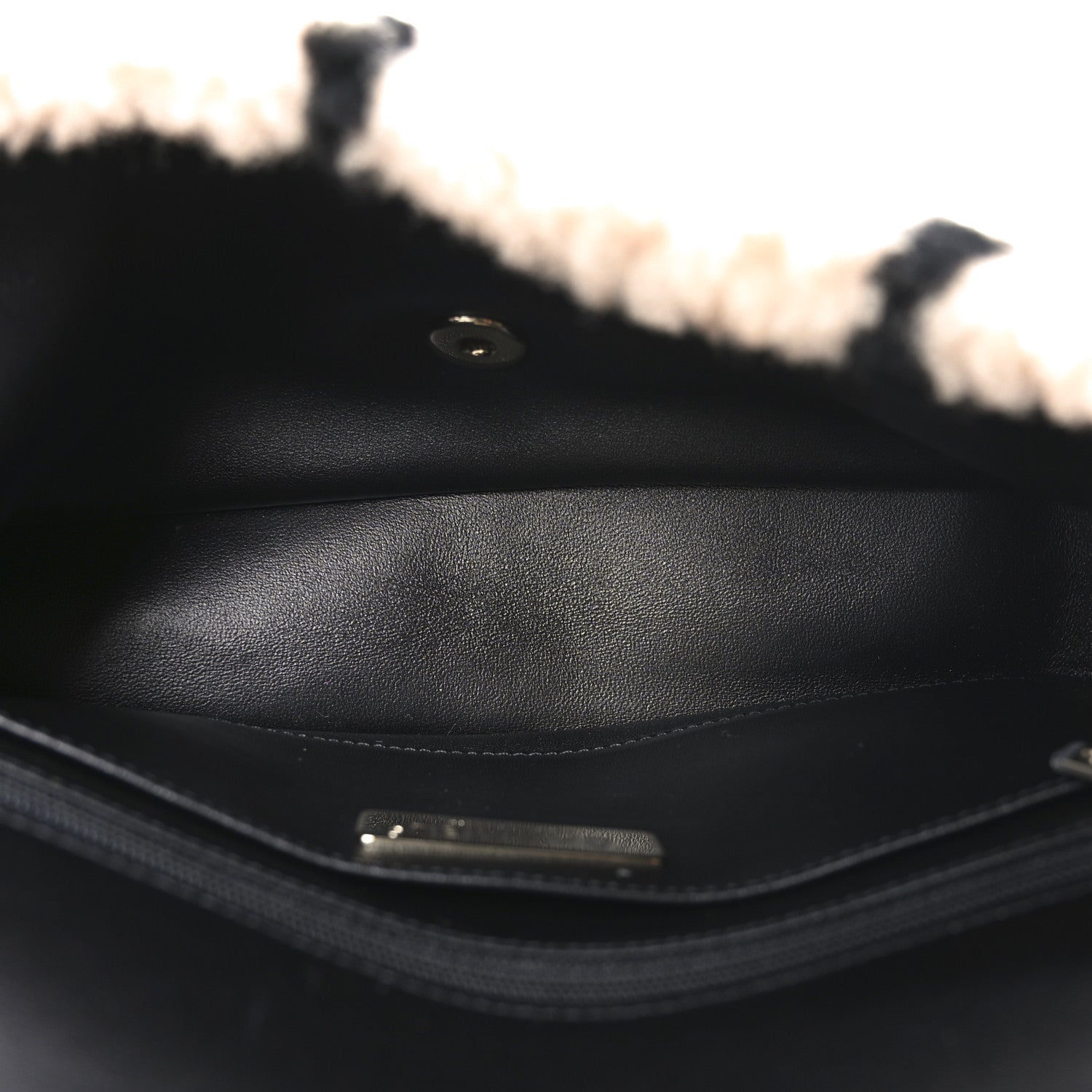 Chanel Shearling Lambskin Large Fluffy Tartan Single Flap Pink Black