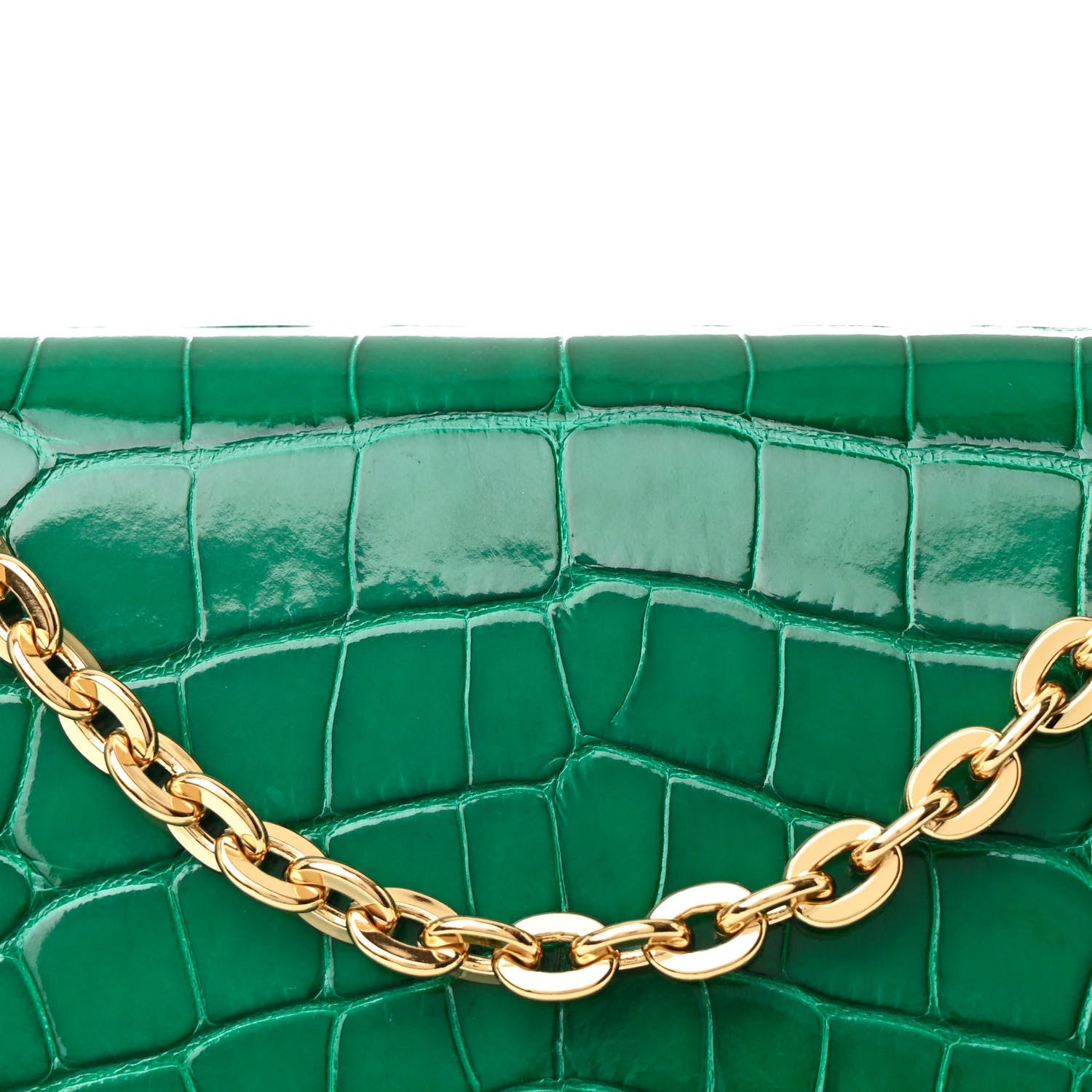 Louis Vuitton Alligator Chain Louise GM Emerald