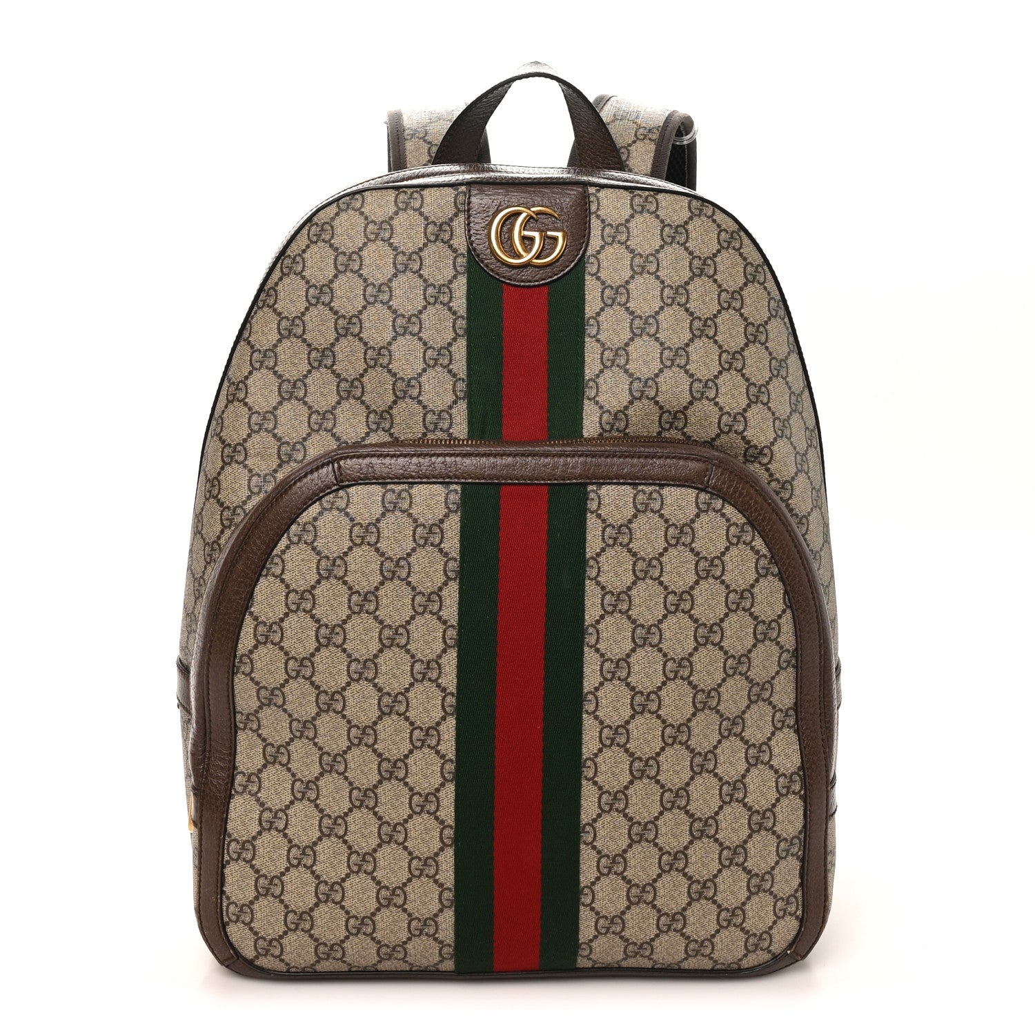 Gucci GG Supreme Monogram Medium Ophidia Day Backpack Brown