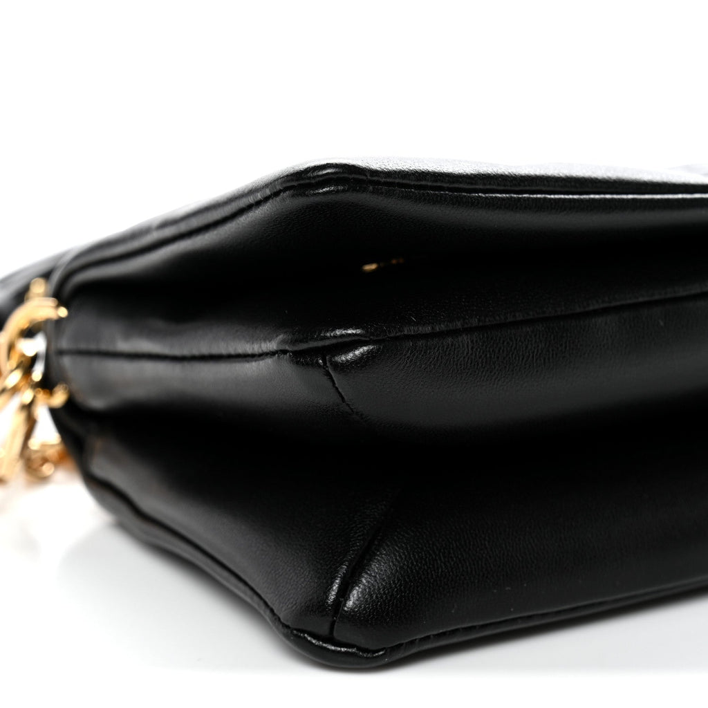 Louis Vuitton Lambskin Embossed Monogram Pochette Coussin Crossbody Black