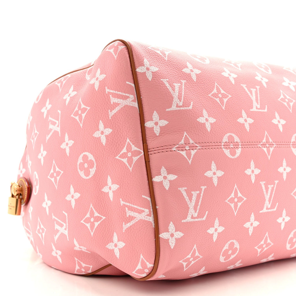 Louis Vuitton Calfskin Monogram Speedy P9 Bandouliere 40 Pink Sakura