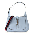 Gucci Grained Calfskin Web Medium Jackie 1961 Hobo Light Blue