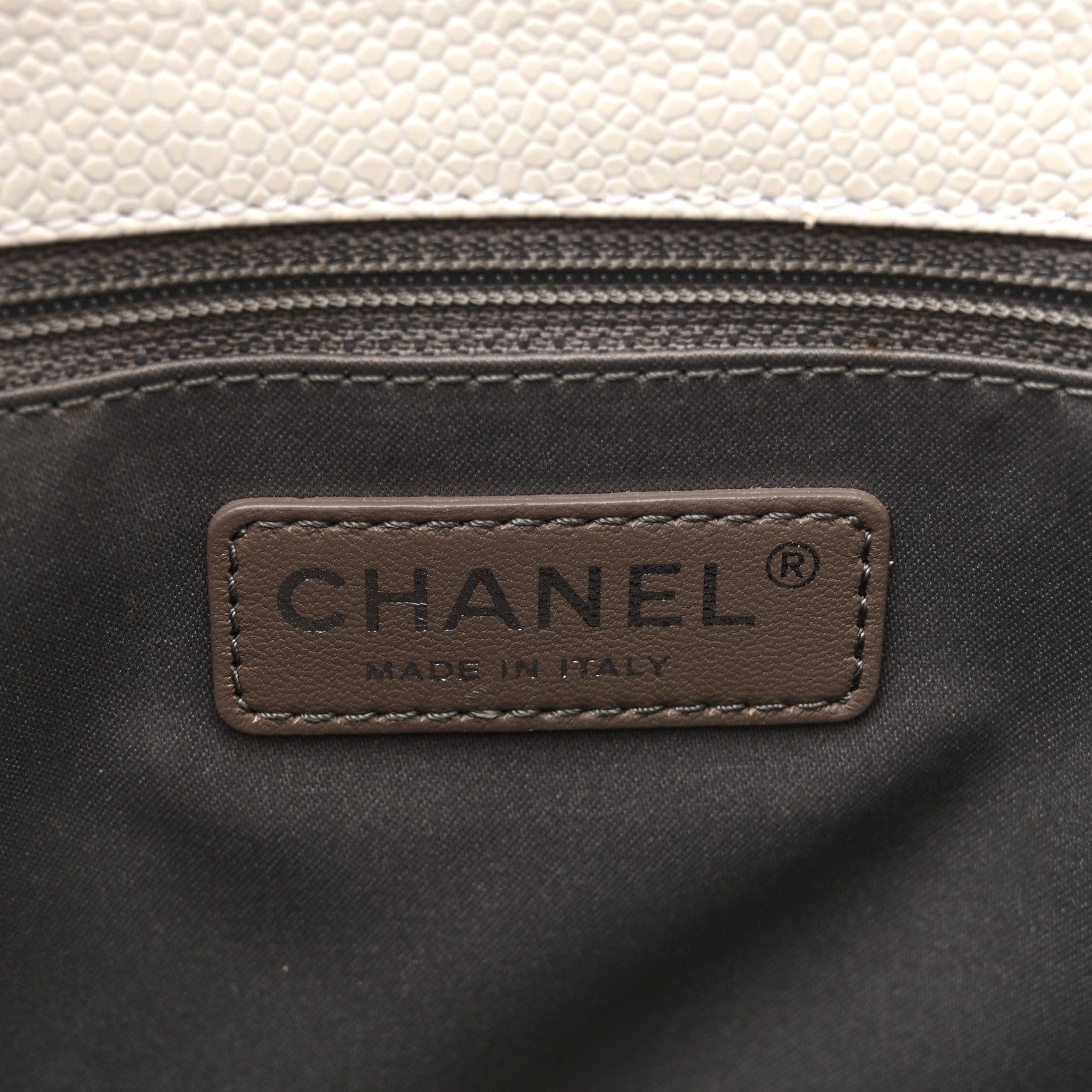 Chanel Caviar Quilted Grand Shopping Tote GST White