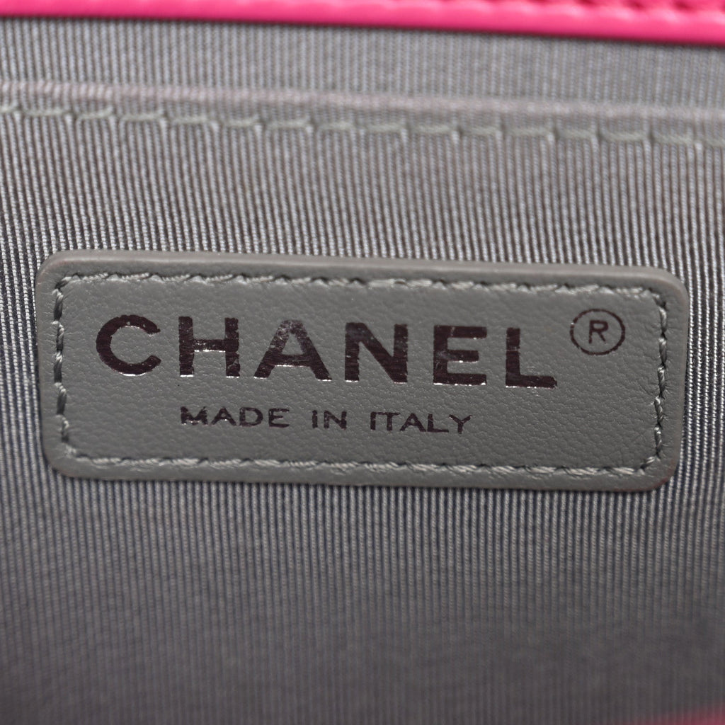 Chanel Velvet Quilted Small Boy Flap Fuchsia