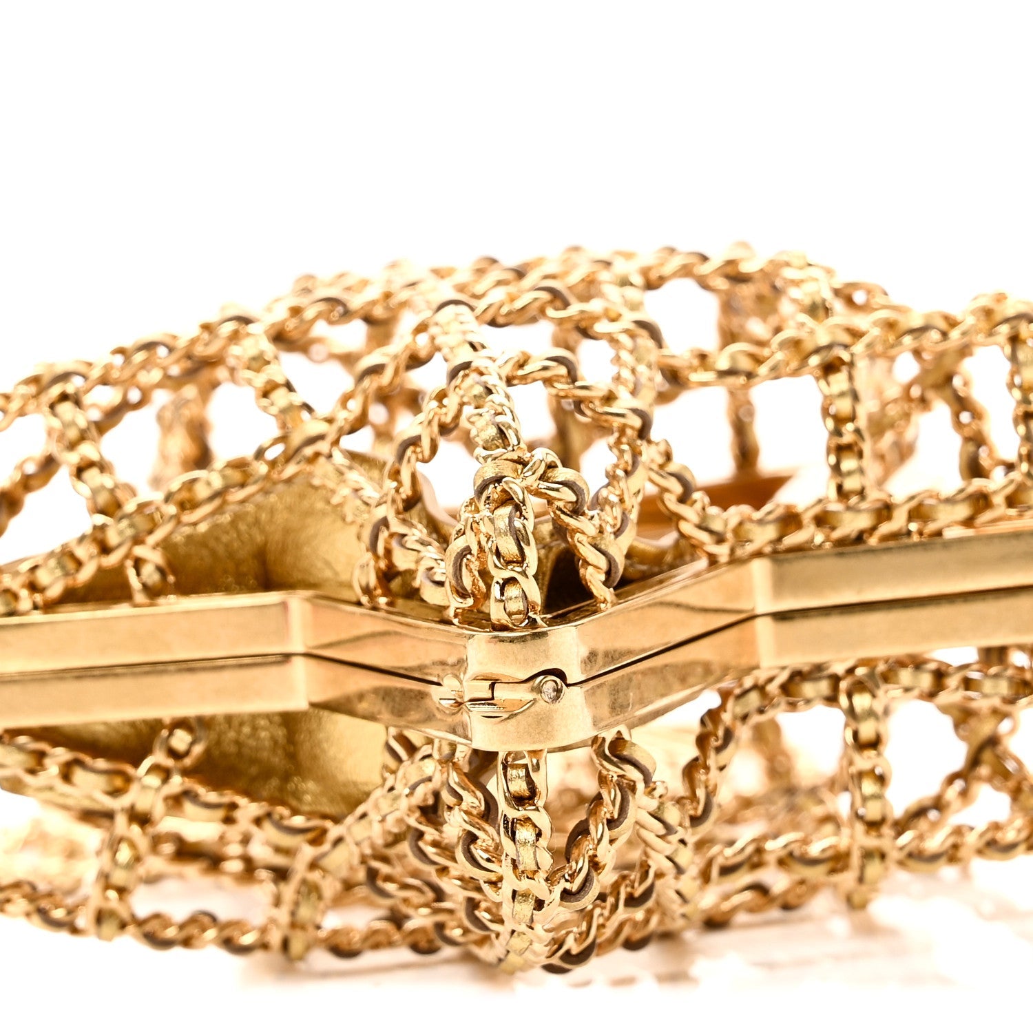 Chanel Metal CC Star Minaudiere Crossbody Gold