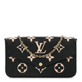 Louis Vuitton Empreinte Monogram Giant Felicie Pochette Black Beige