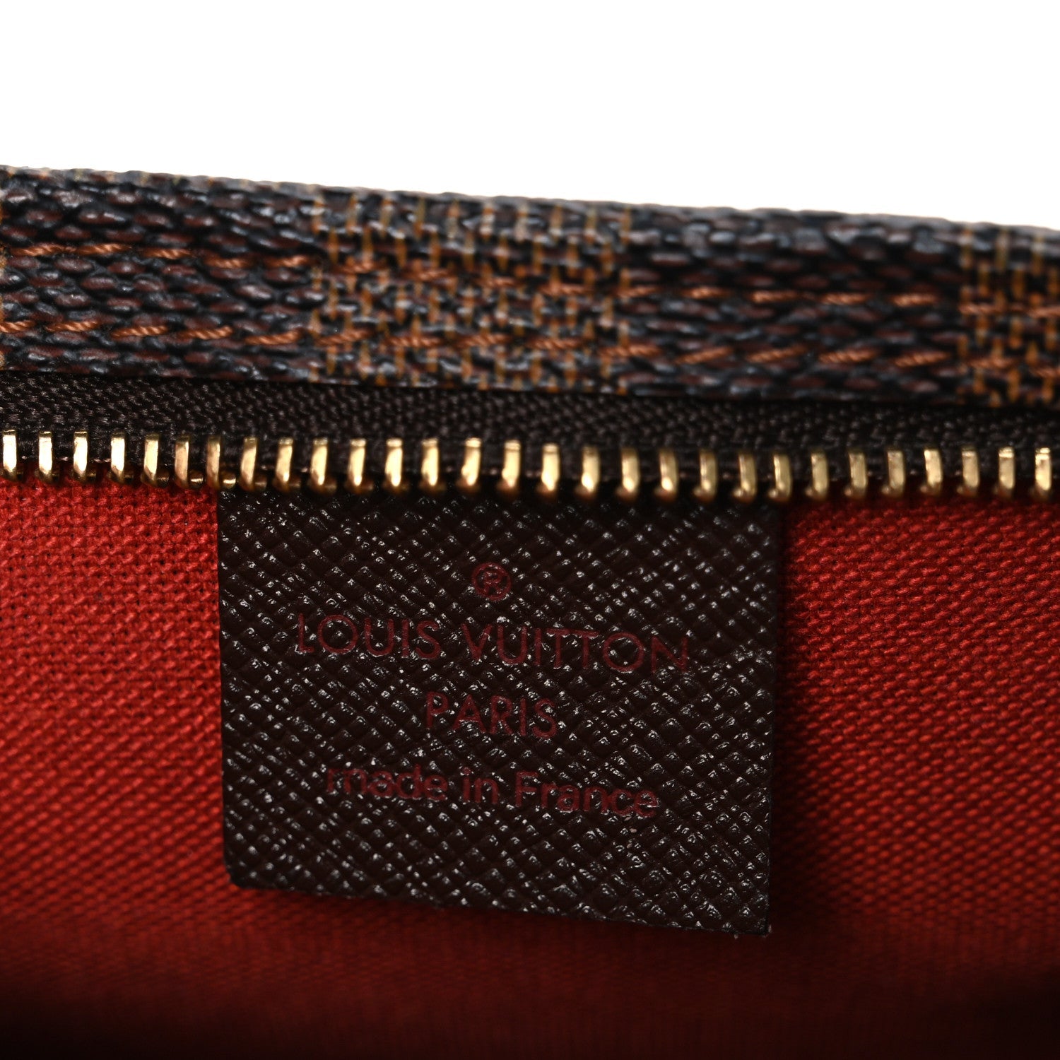 Louis Vuitton Damier Ebene Trousse Make Up Bag Pochette