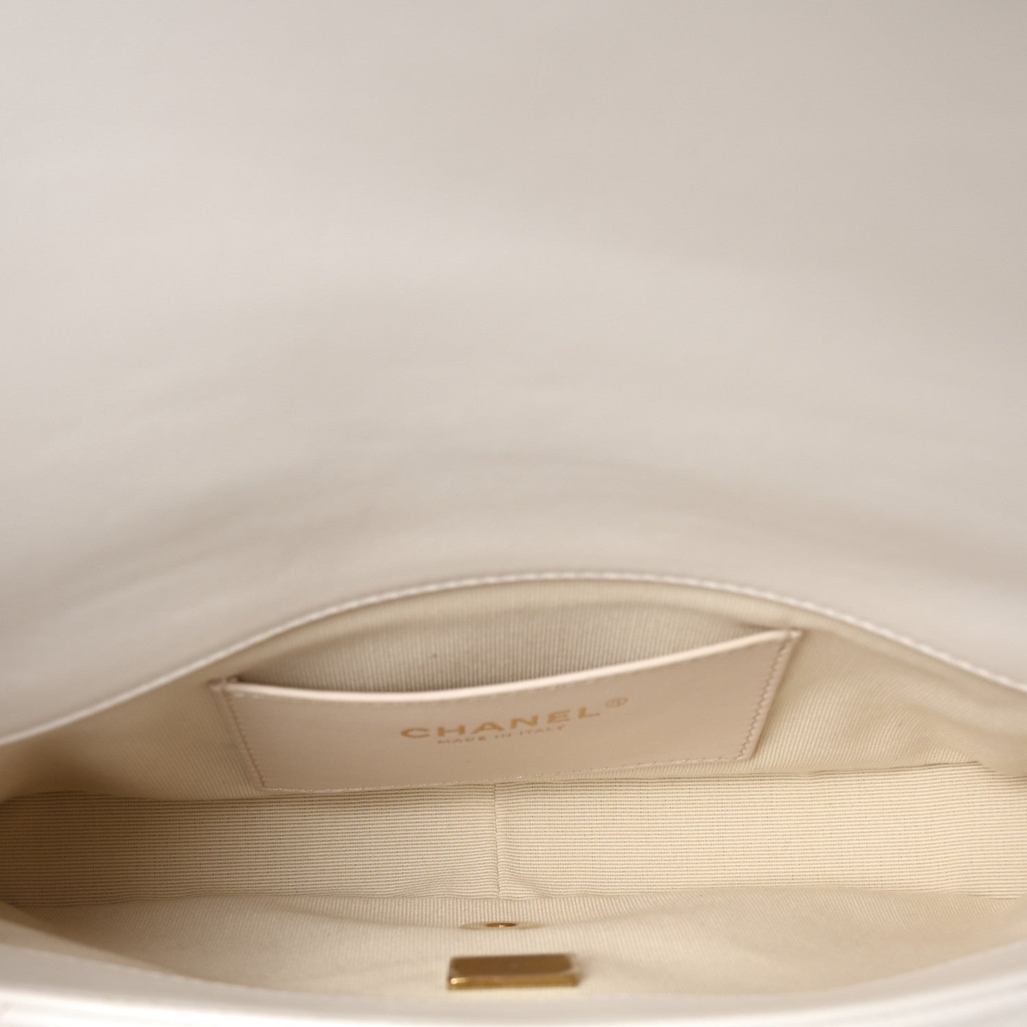 Chanel Lambskin Quilted Flap White