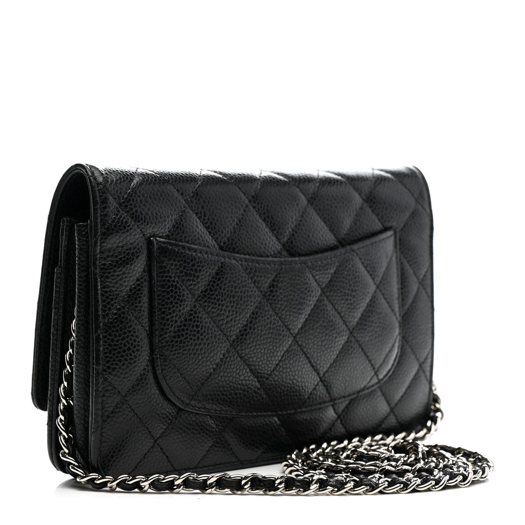 Chanel Caviar Quilted Wallet on Chain WOC Black