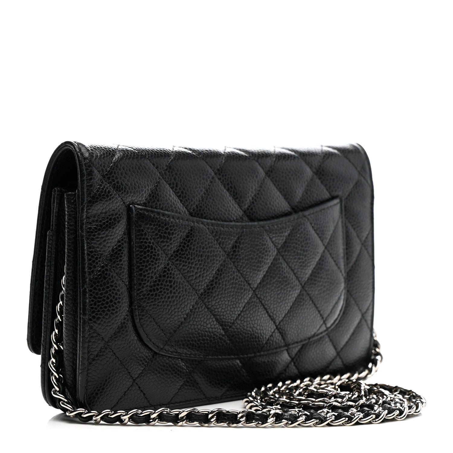 Chanel Caviar Quilted Wallet on Chain WOC Black