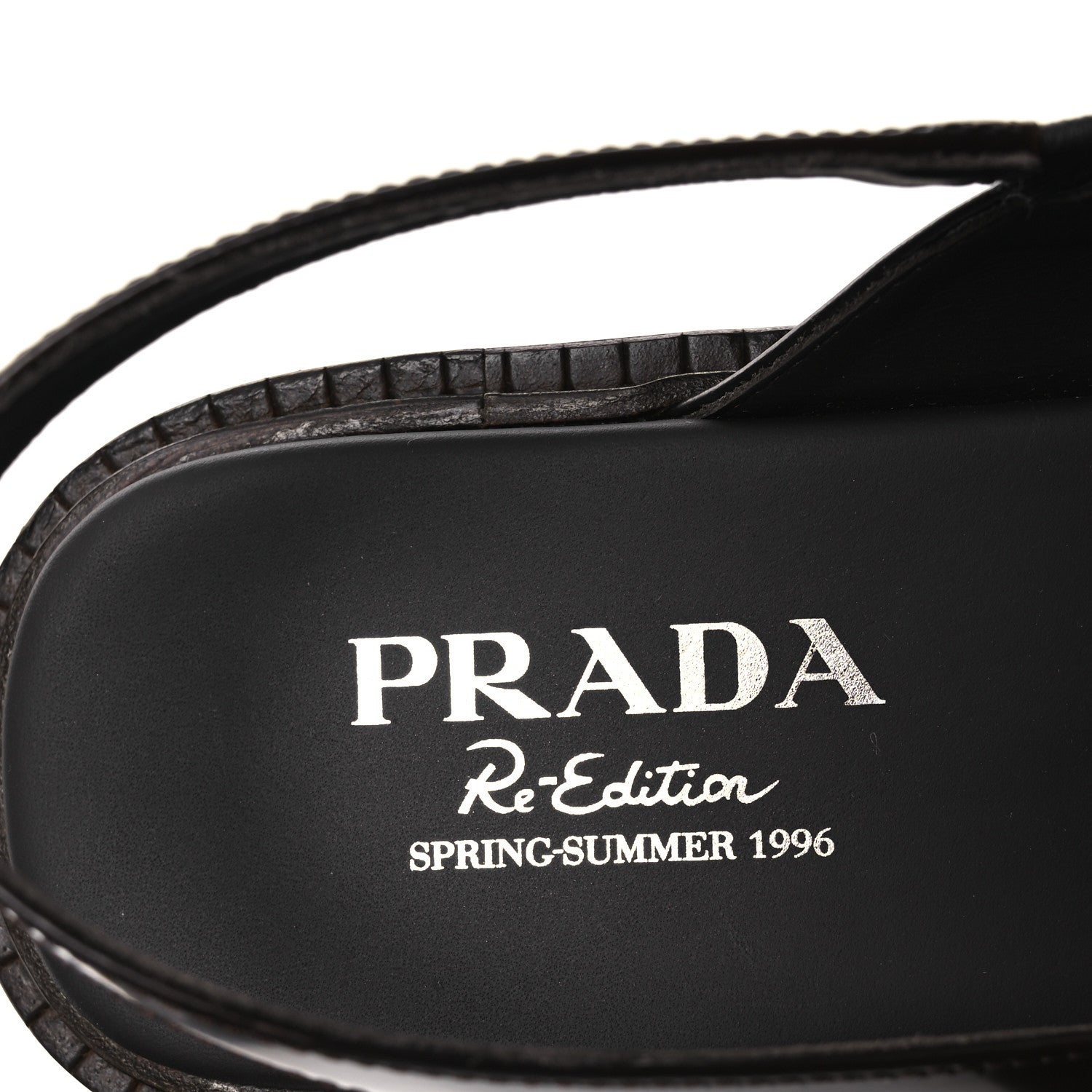 Prada Spazzolato Fume Re-Edition 1996 Buckle Sandals 41 Bruciato