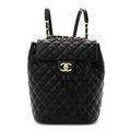 Chanel Lambskin Quilted Small Urban Spirit Backpack Black