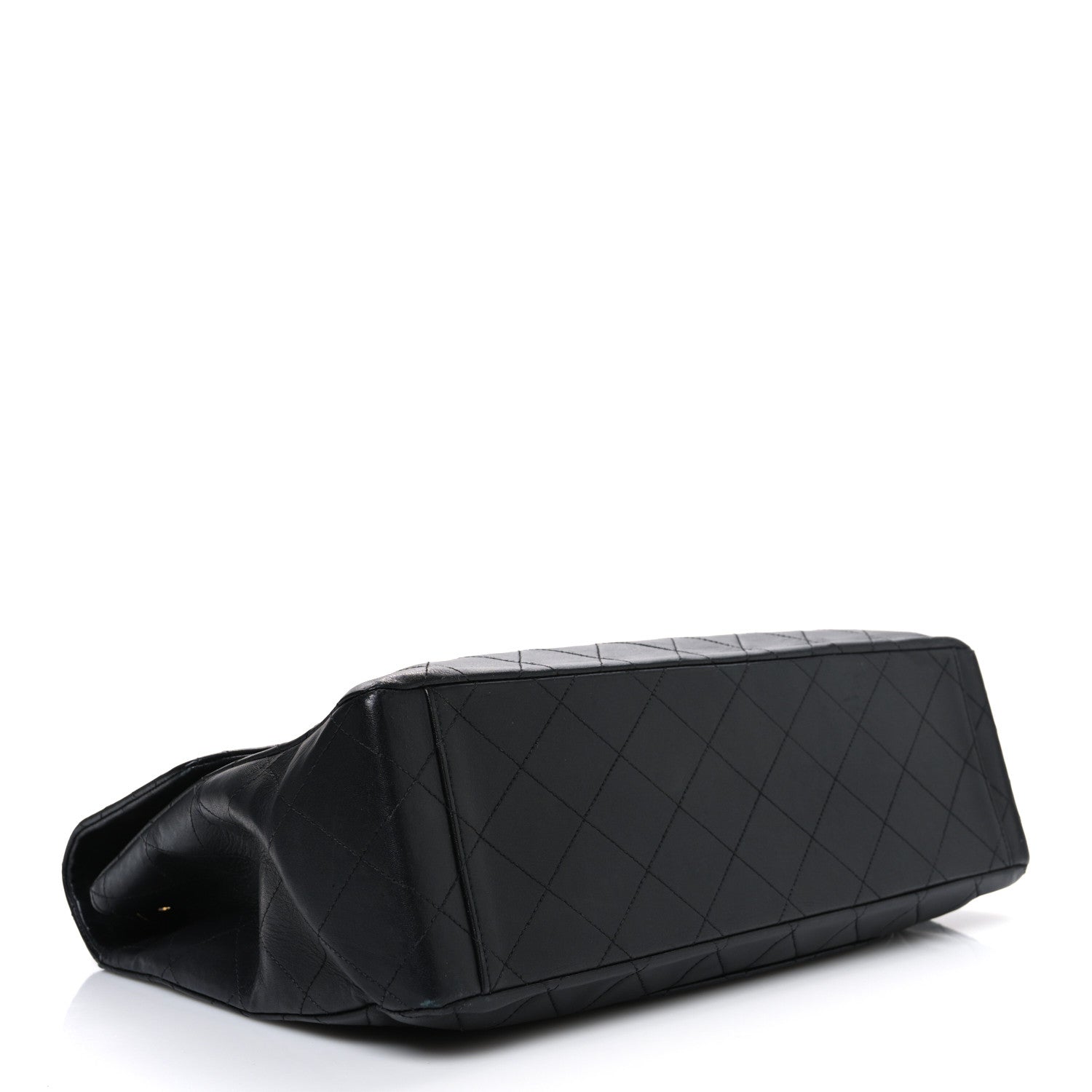 Chanel Lambskin Quilted XL Jumbo Single Flap Black