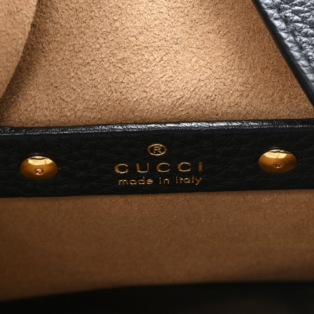 Gucci Grained Calfskin Softbit Maxi Shoulder Bag Black