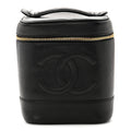Chanel Caviar Vanity Cosmetic Case Black