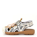 Gucci Mesh Fabric Tinsel Sport Sandals 36 White Silver