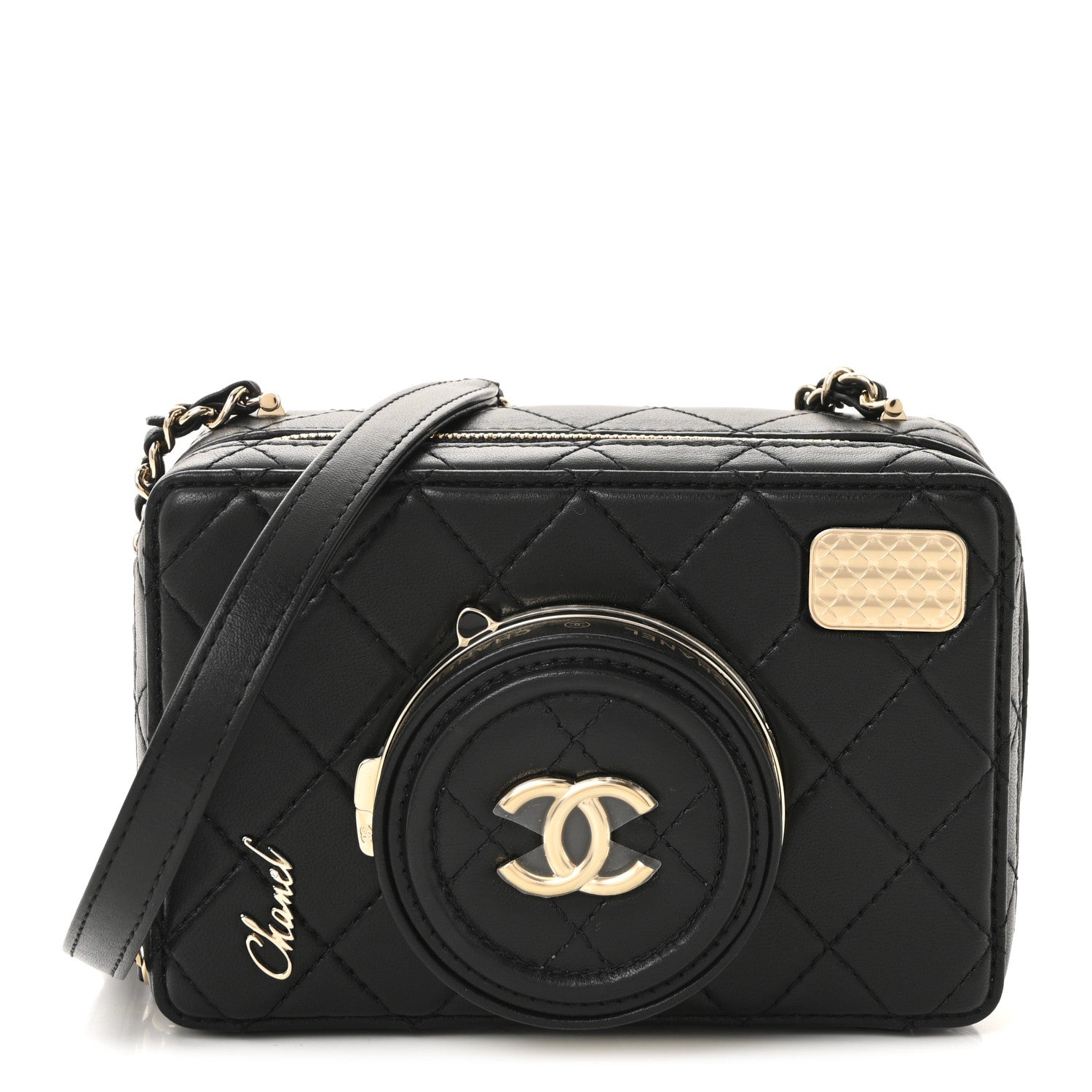 Chanel Lambskin Quilted Coco Click Bag Black