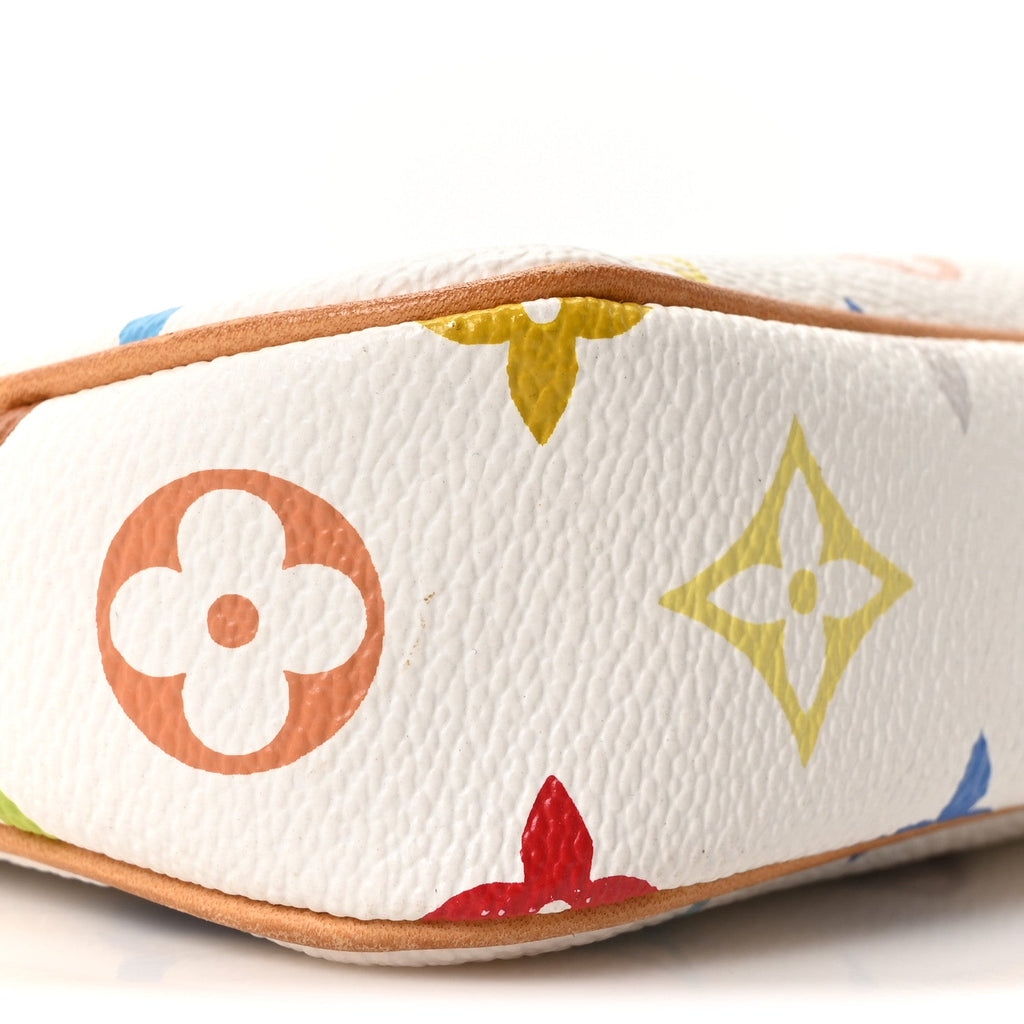 Louis Vuitton Monogram Multicolor Pochette Accessories White
