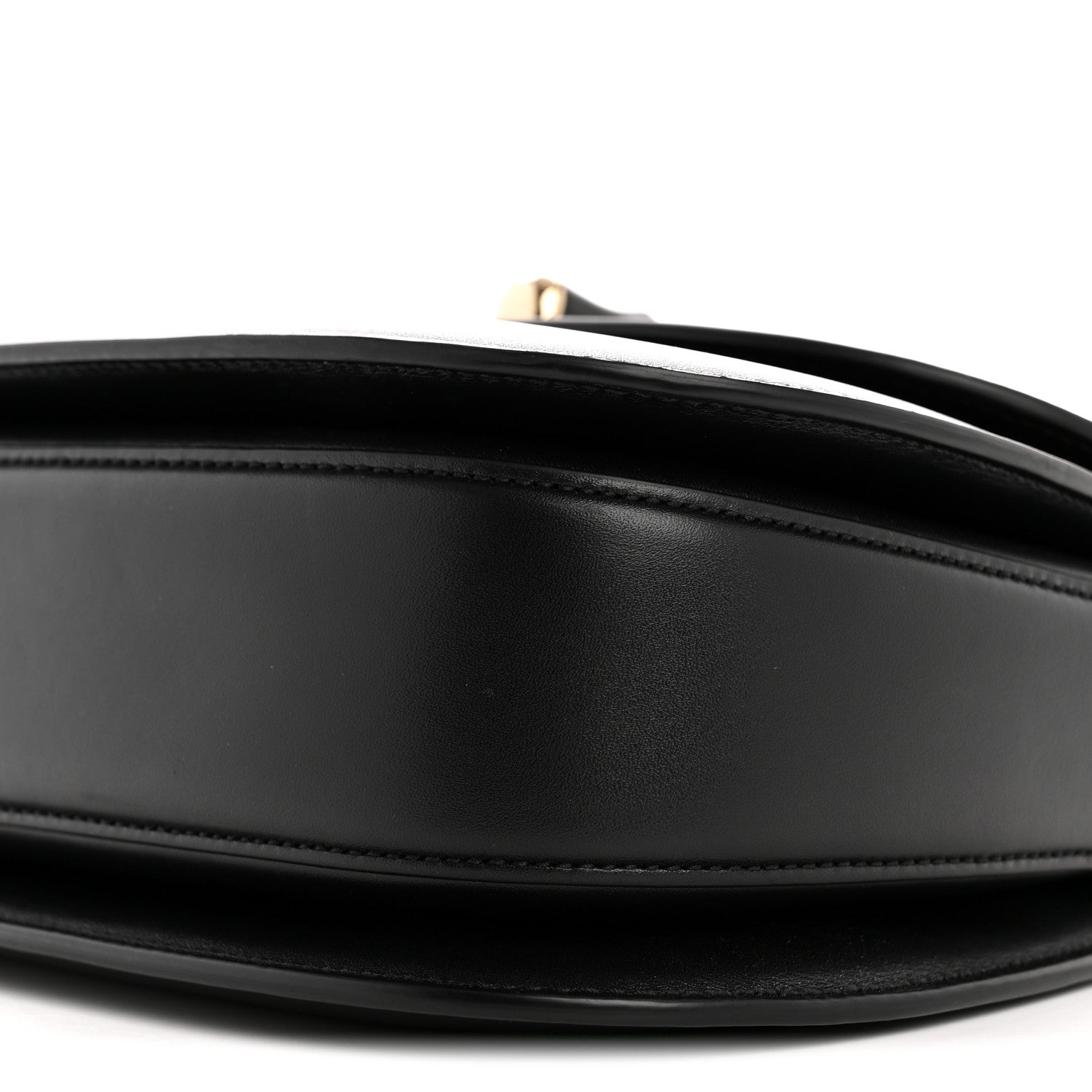 Gucci Boarded Dyana Lux Calfskin Web Monochrome Small Bamboo 1947 Top Handle Bag Black