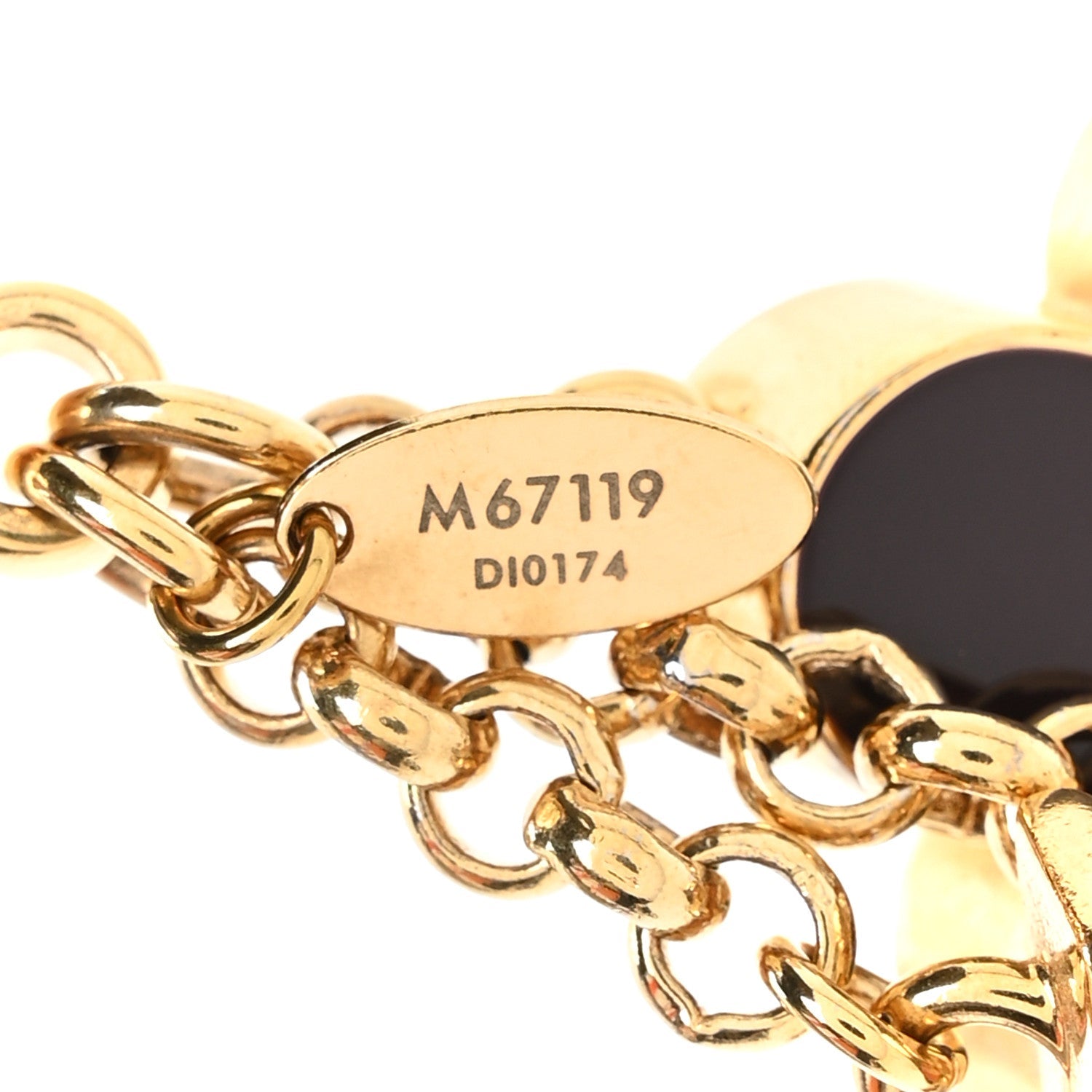 Louis Vuitton Metal Enamel Fleur De Monogram Bag Charm Dore