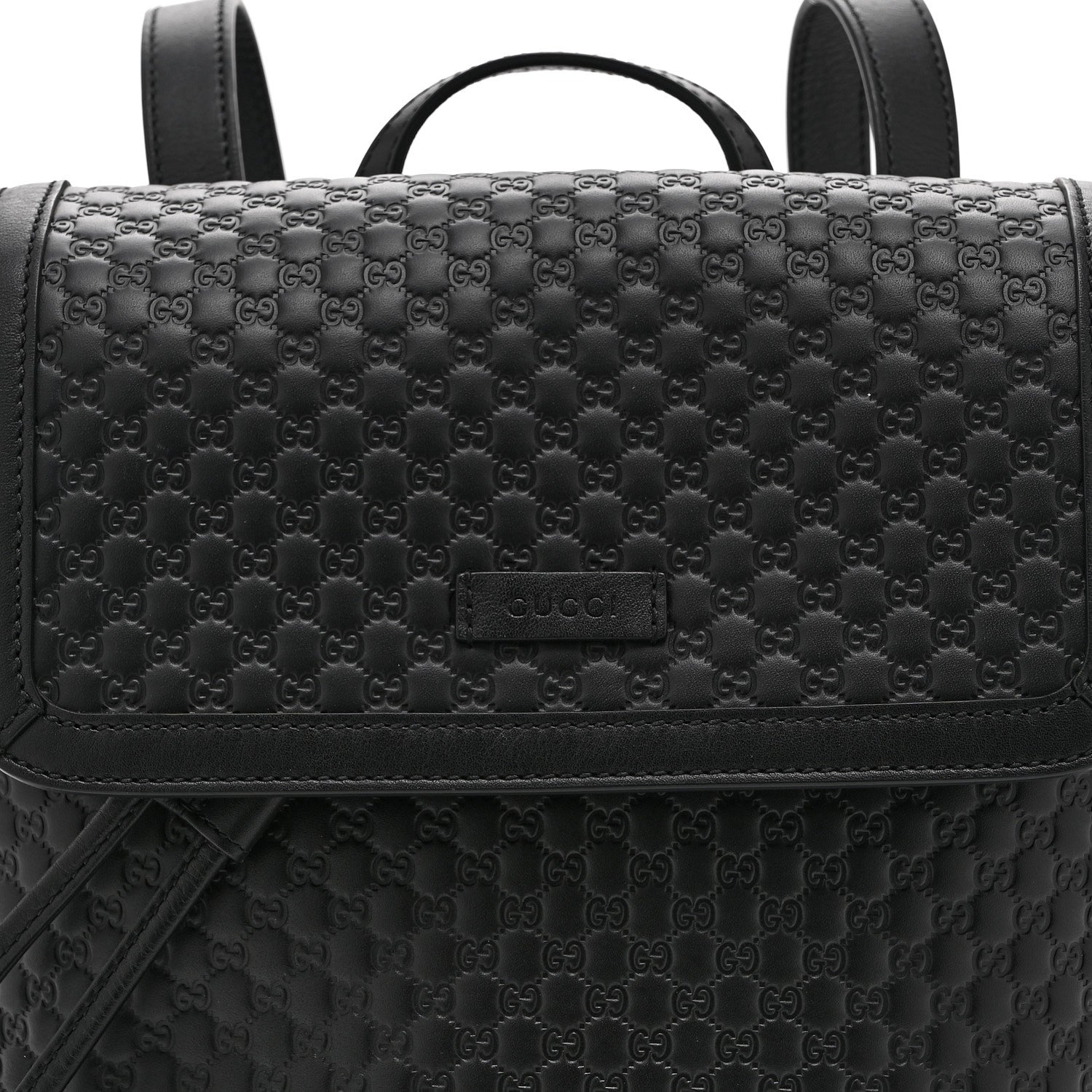 Gucci Microguccissima Drawstring Backpack Black
