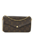 Louis Vuitton Monogram Pochette Felicie Chain Wallet Fuchsia