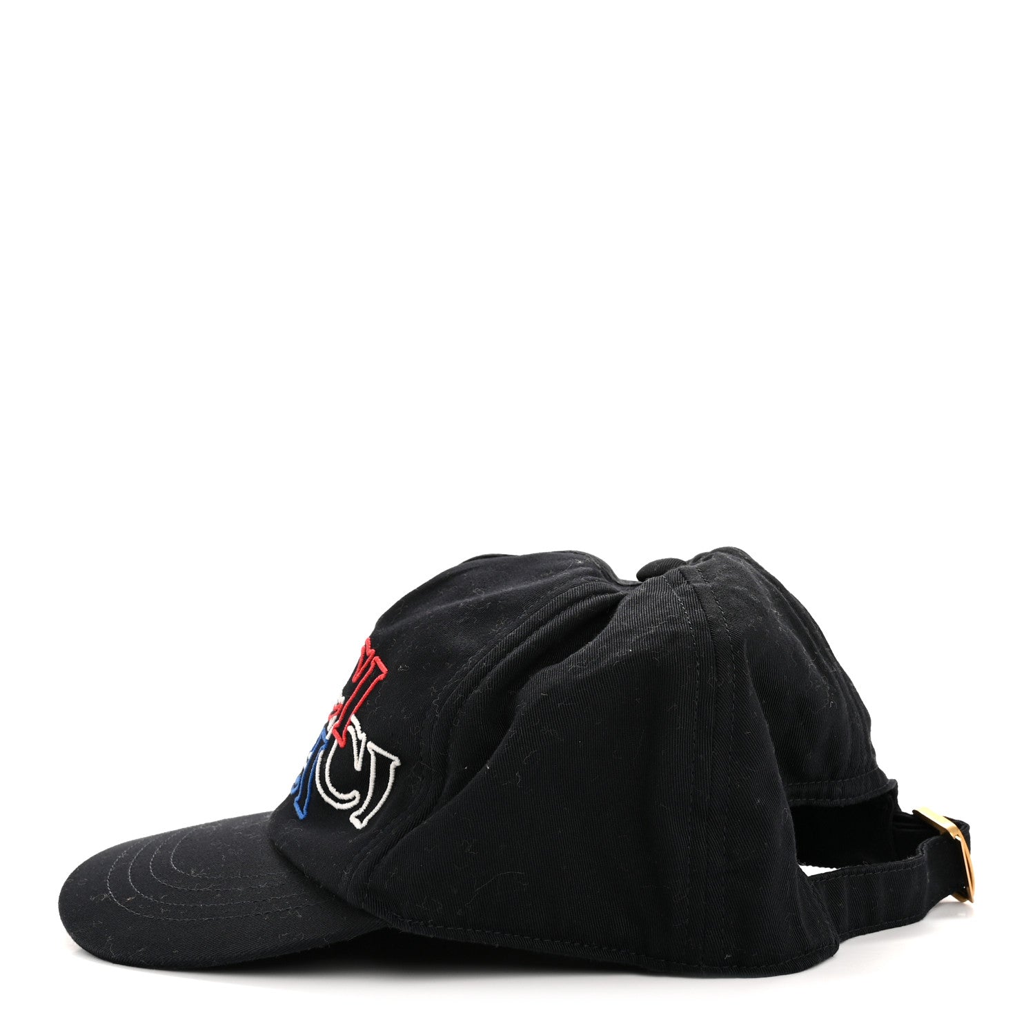 Gucci Cotton Embroidered Baseball Hat S Blue Red White