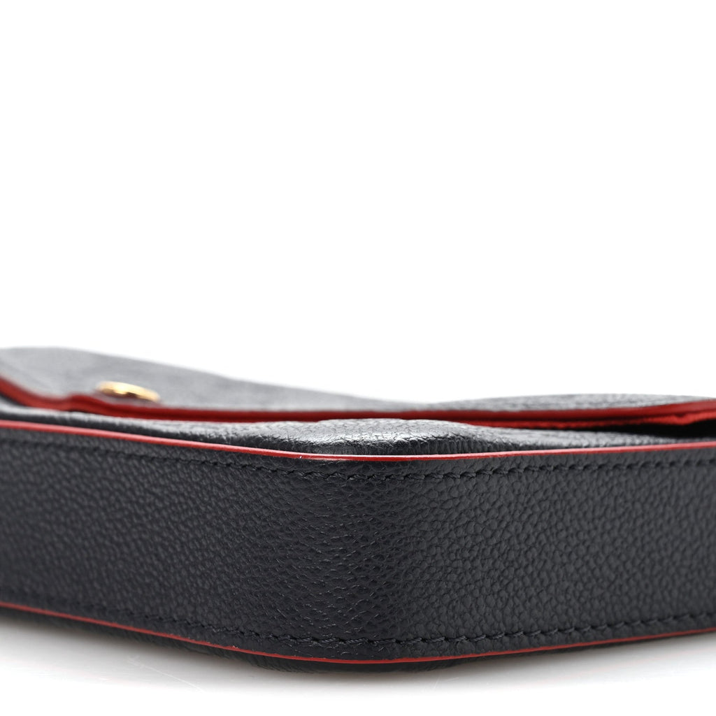 Louis Vuitton Empreinte Pochette Felicie Chain Wallet Marine Rouge